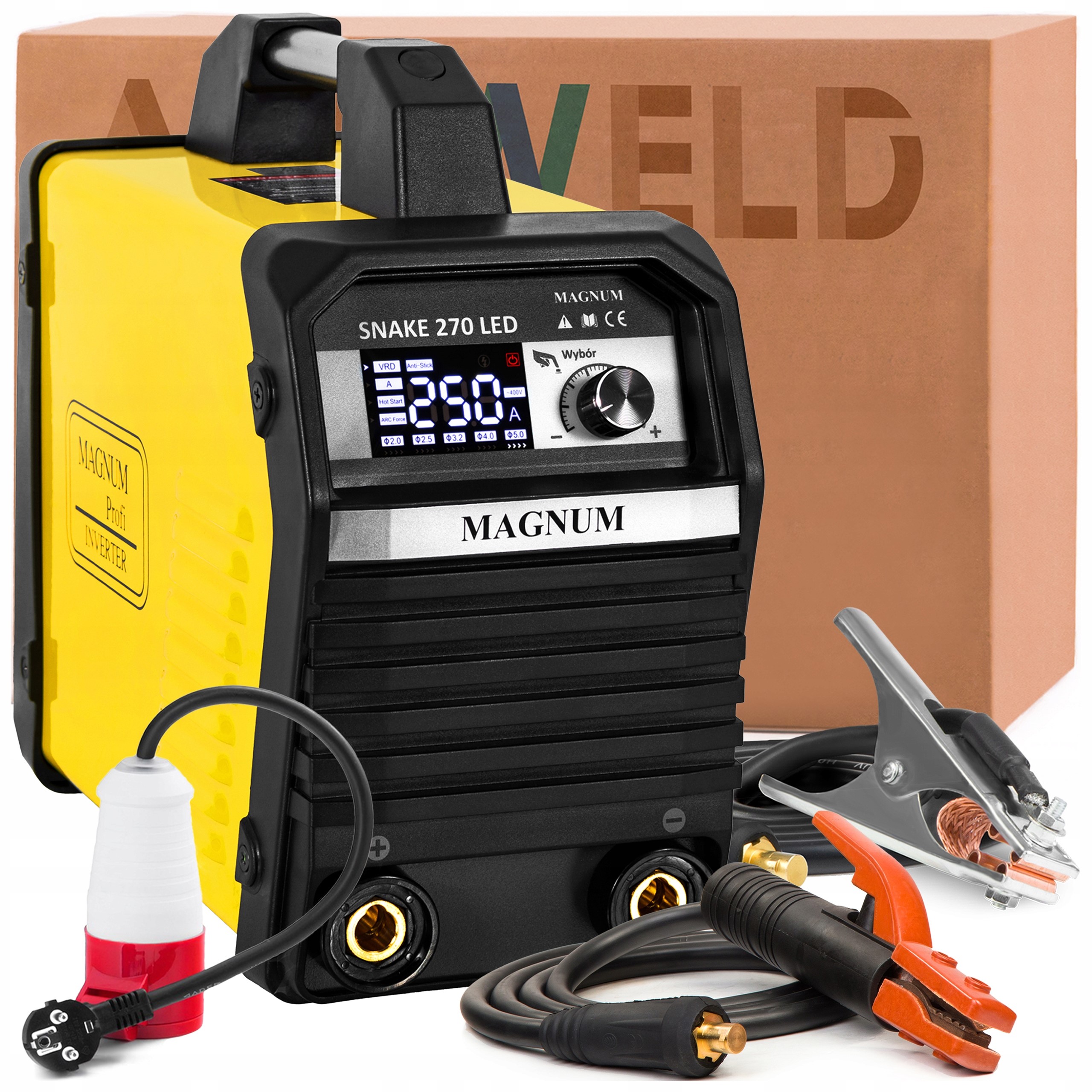 Invertorová Elektrodová Svářečka Magnum Snake 270 Led 400V 250A Mma Hot Start