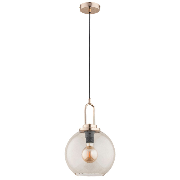 Závěsná lampa Alfa Septum zlatá skleněná koule E27 15W stmívatelná