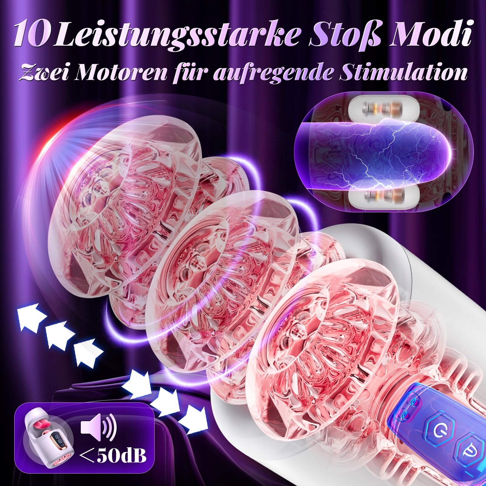 ELEKTRISCHER Masturbator: Język i 10 Trybów Dla Mężczyzn — miniatura 3