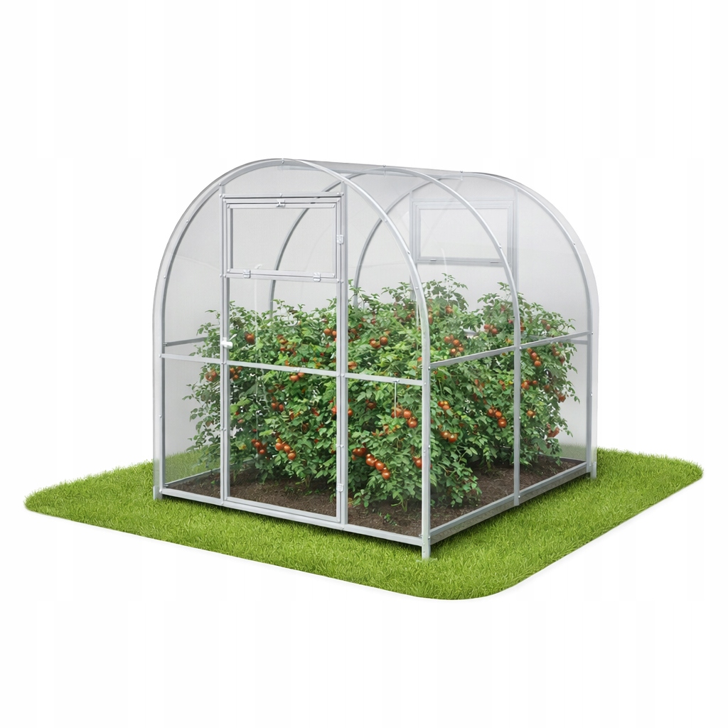 Skleník z polykarbonátu Zahradní tunel 2x2 m, profil 20x20, polykarbonát 4 mm