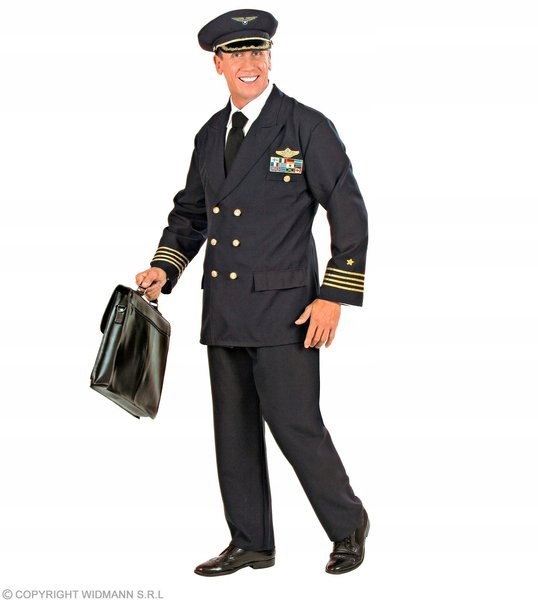 Kostým Kapitán Letů Pilot Lot Tmavě Modrý XXL