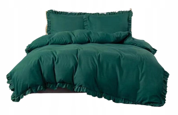 KOMPLET POŚCIELI Z FALBANĄ FALBANKA 200x220