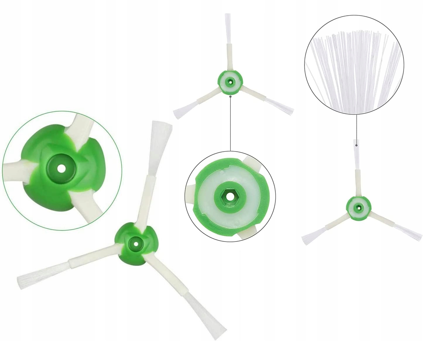 4x Szczotka boczna do iRobot Roomba i3 E5 E6 i7 j7 Stan opakowania oryginalne