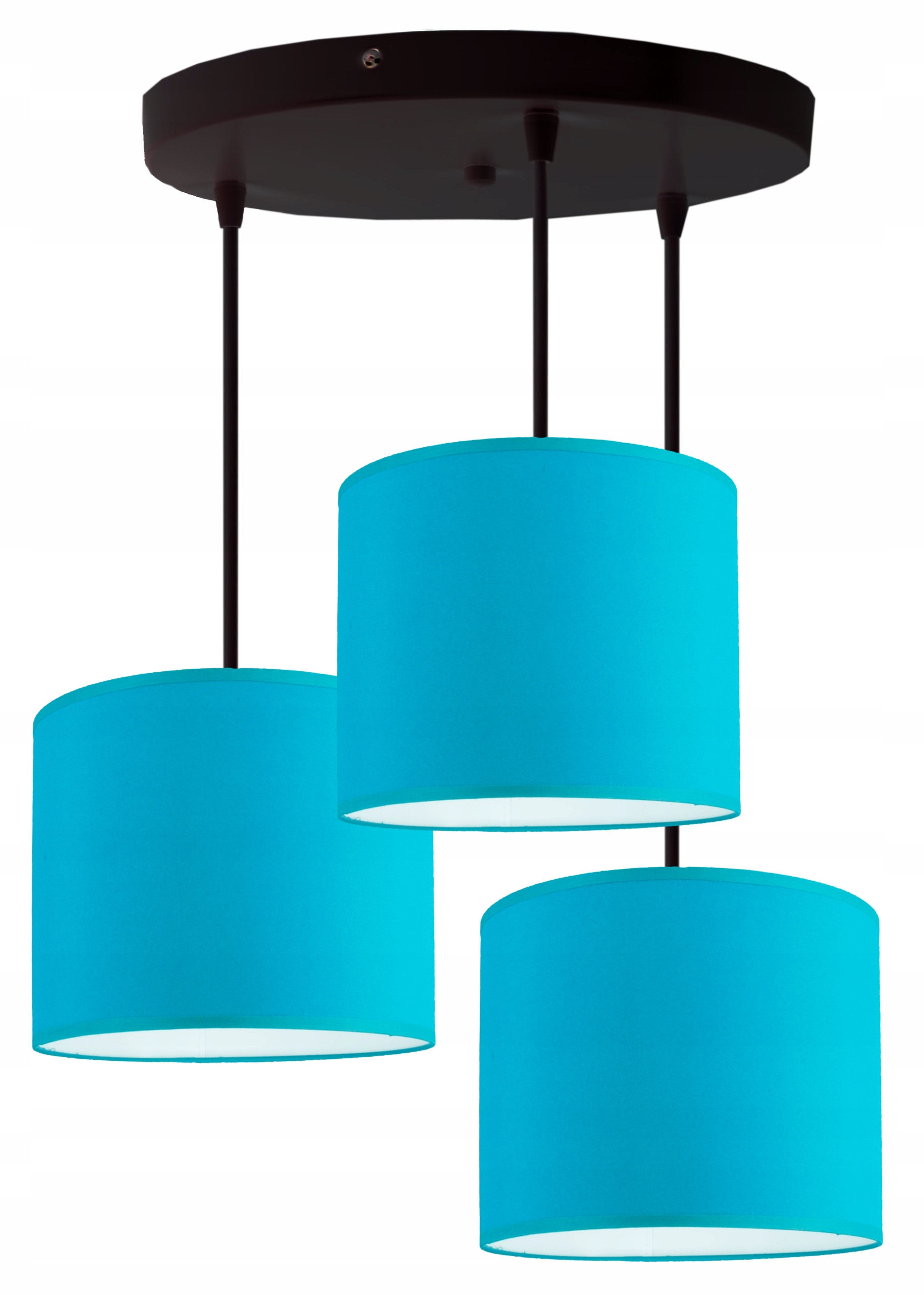 Módní závěsná lampa, stropní lustr, módní tyrkysové stínidlo 20 cm Led