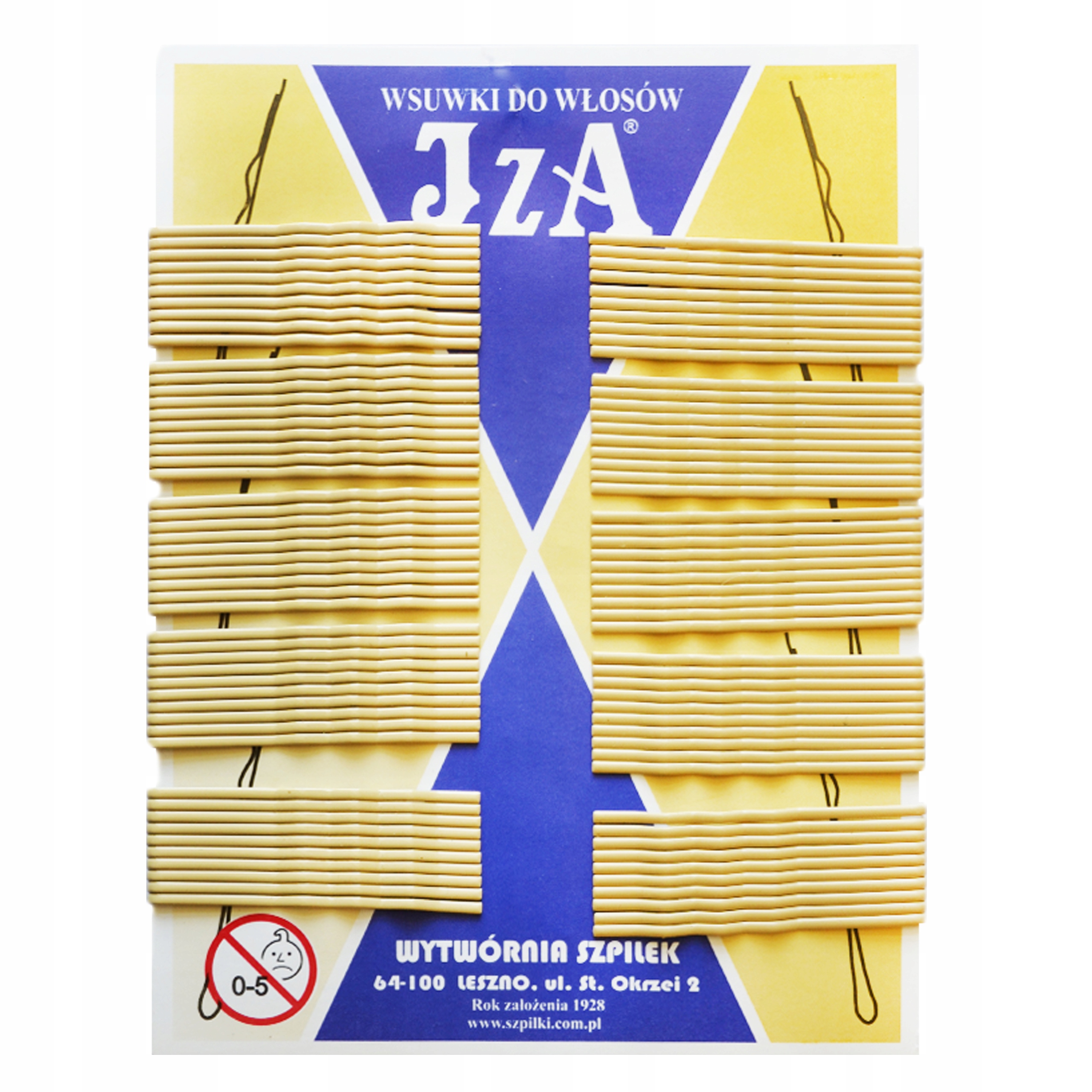 Wsuwki do włosów IZA KARBOWANE długie BLOND SZPILKI do koków koka upięć Marka Iza