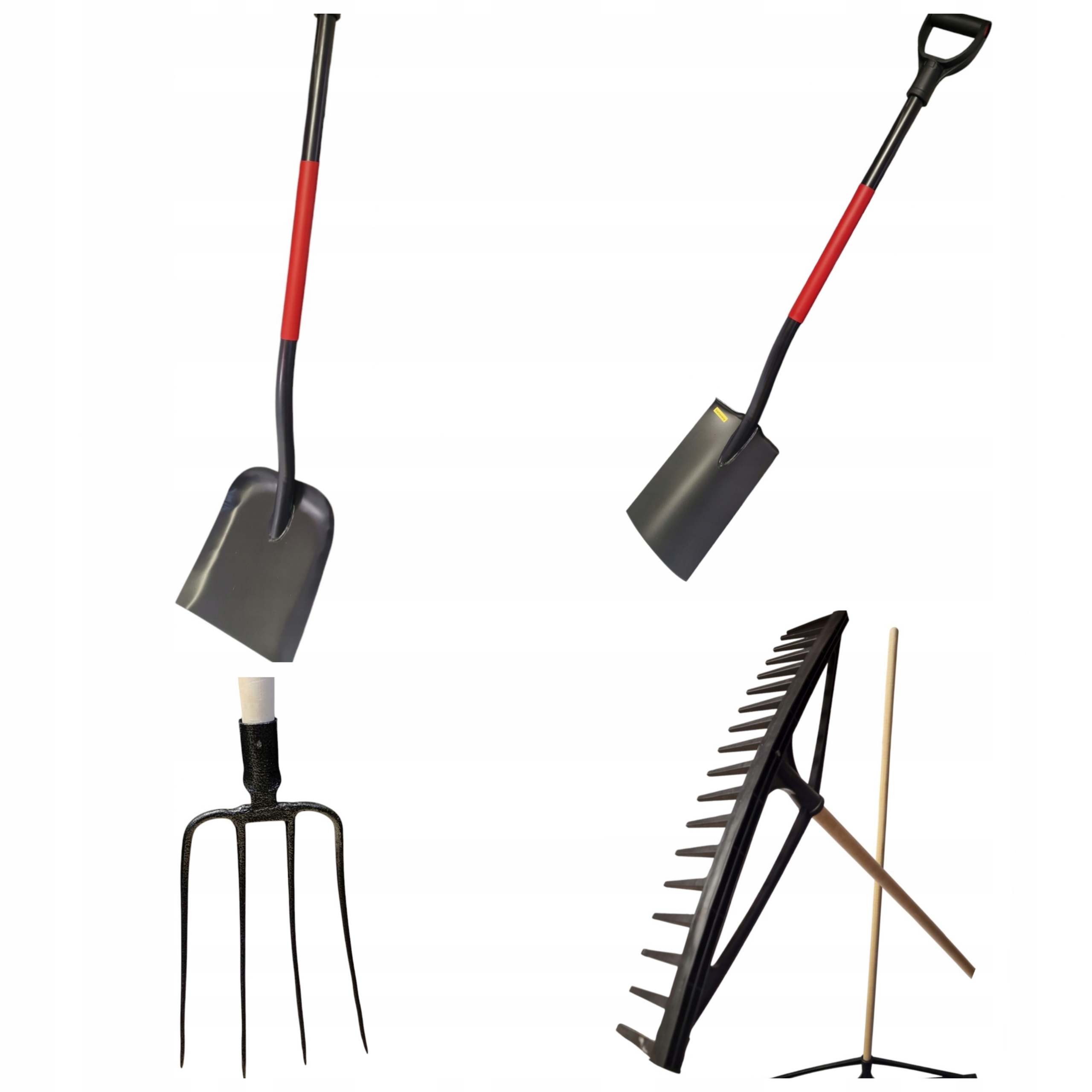 Profesionální Sada Zahradnického Nářadí 4KS Lopata Rýč Vidle Hrábě