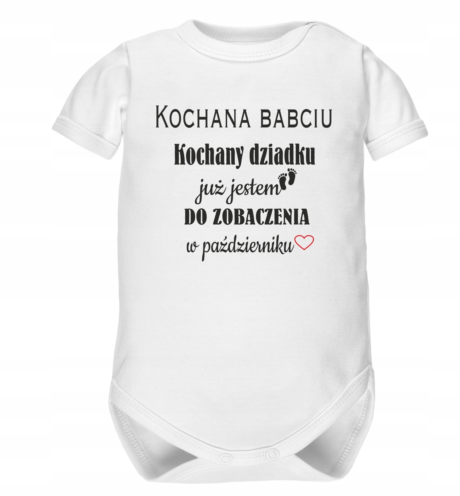 

Body niemowlęce informujące dziadków o ciąży.