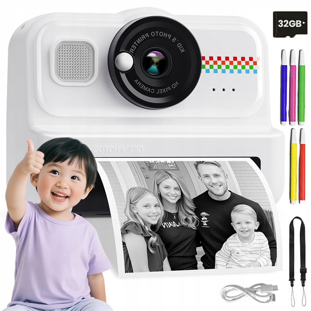 Mini Tiskárna Termální Instantní Fotoaparát Pro Fotografie Přenosná 5 Her