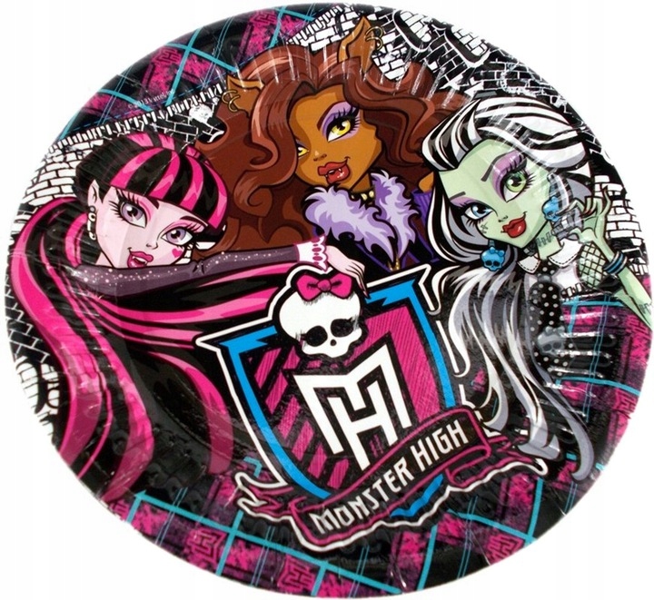 

Talerzyki papierowe 8szt Monster Halloween