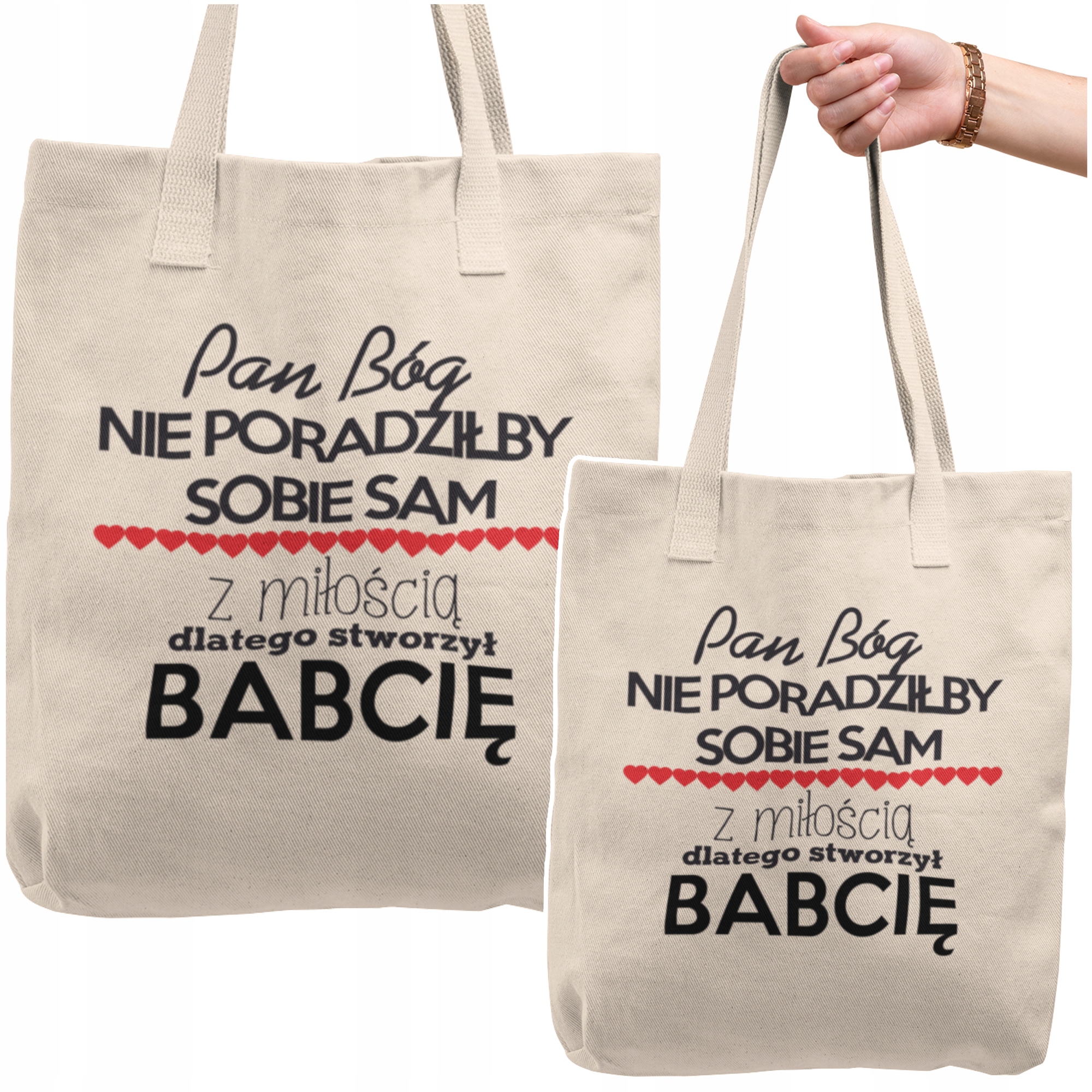 

Torba Na Ramię Pan Bóg Stworzył Babcię Miłość