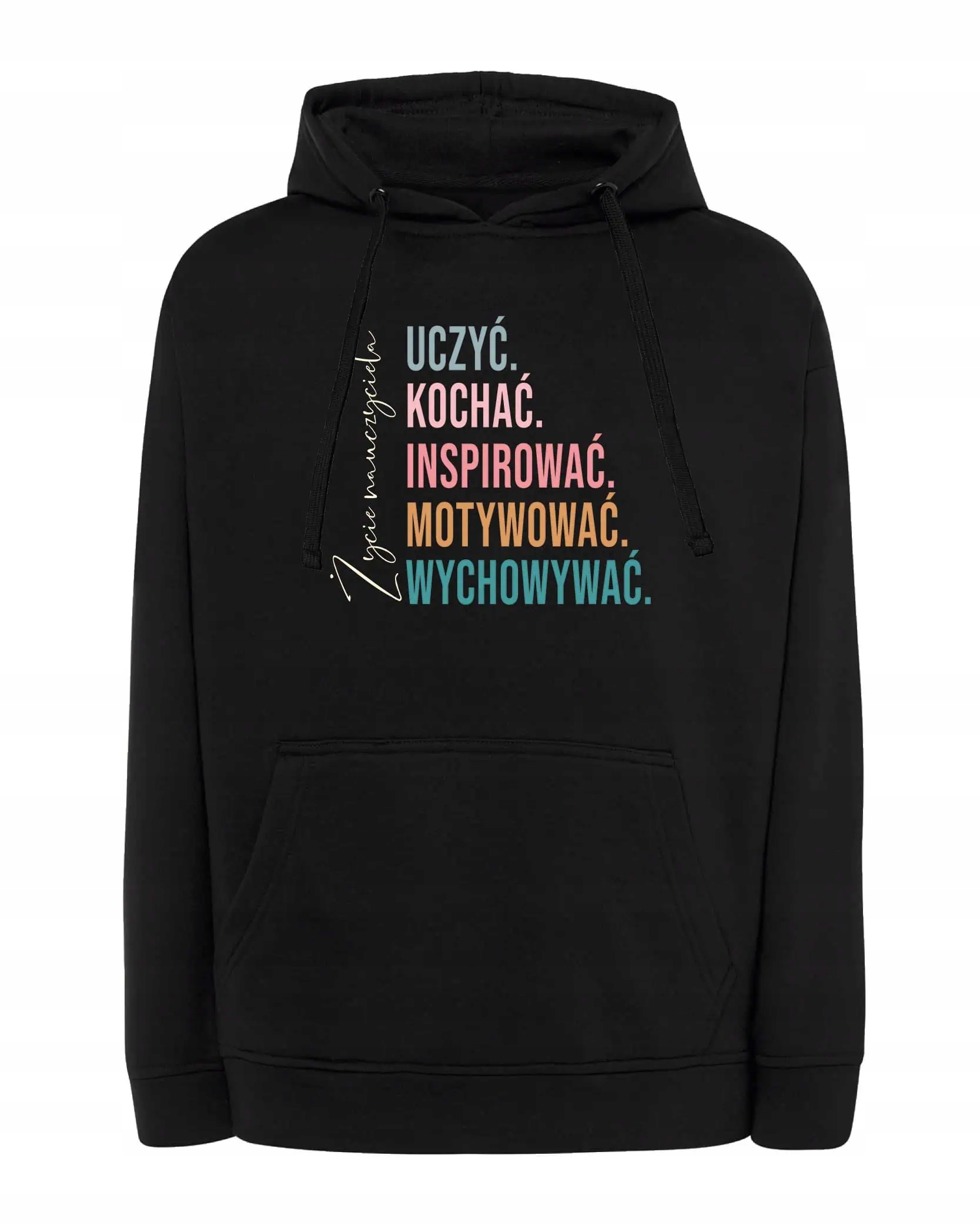 Mikina s kapucí Den učitelů Vzdělávání Dárek Černá L