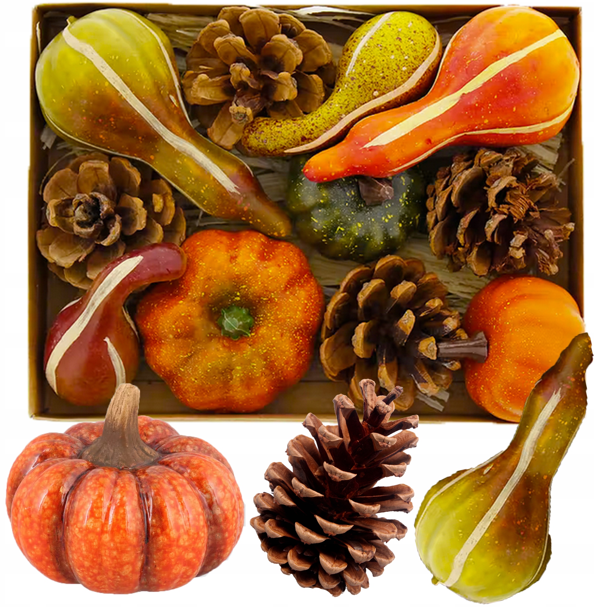 

Jesienna Dekoracja Sztuczne Dynie Szyszki Jesień