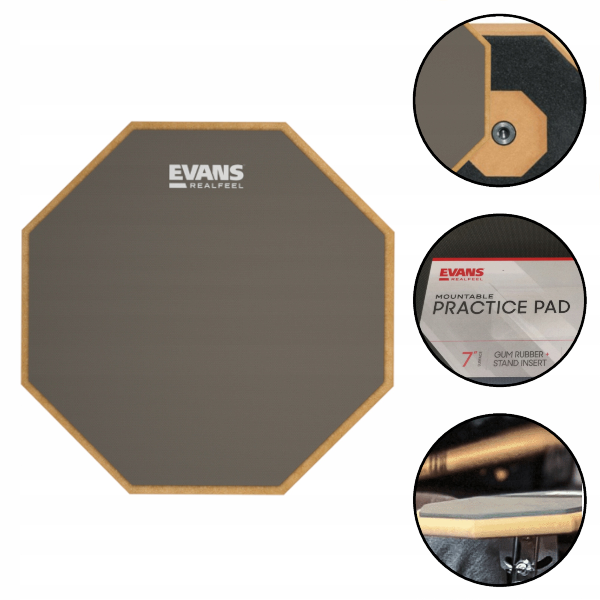 ARF7GM pad perkusyjny do ćwiczeń 7'' system montowania na statywie Evans