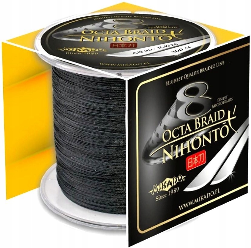 Plecionka Nihonto Octa Braid 300M Black 0.20mm
