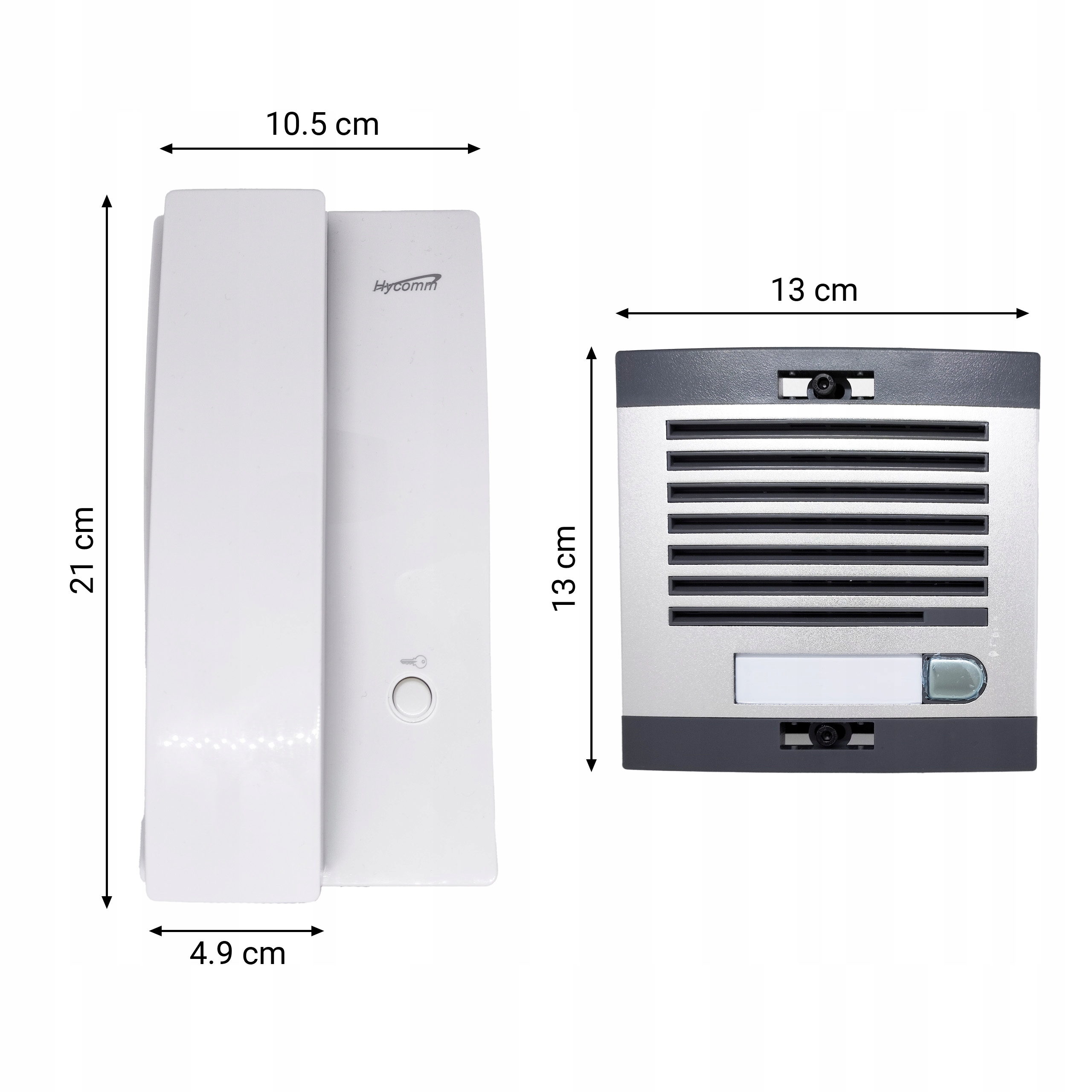 ZESTAW DOMOFONÓW DOMOFON GŁOŚNOMÓWIĄCY SŁUCHAWKA DZWONEK FURTKA BRAMA ZAMEK Stan opakowania oryginalne