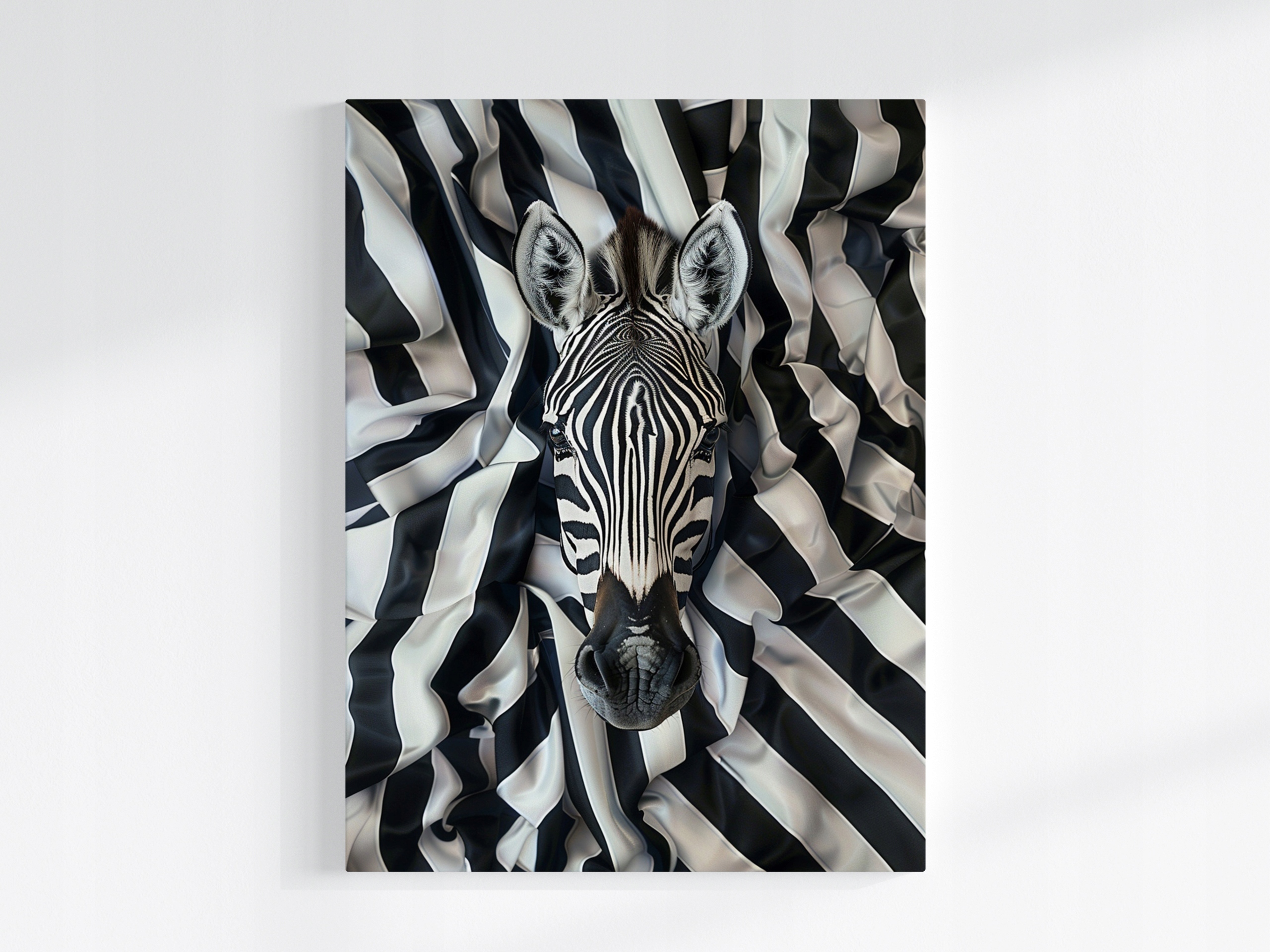 Plakát Černobílý Zebra Portrét Látkové Povlečení 60x80