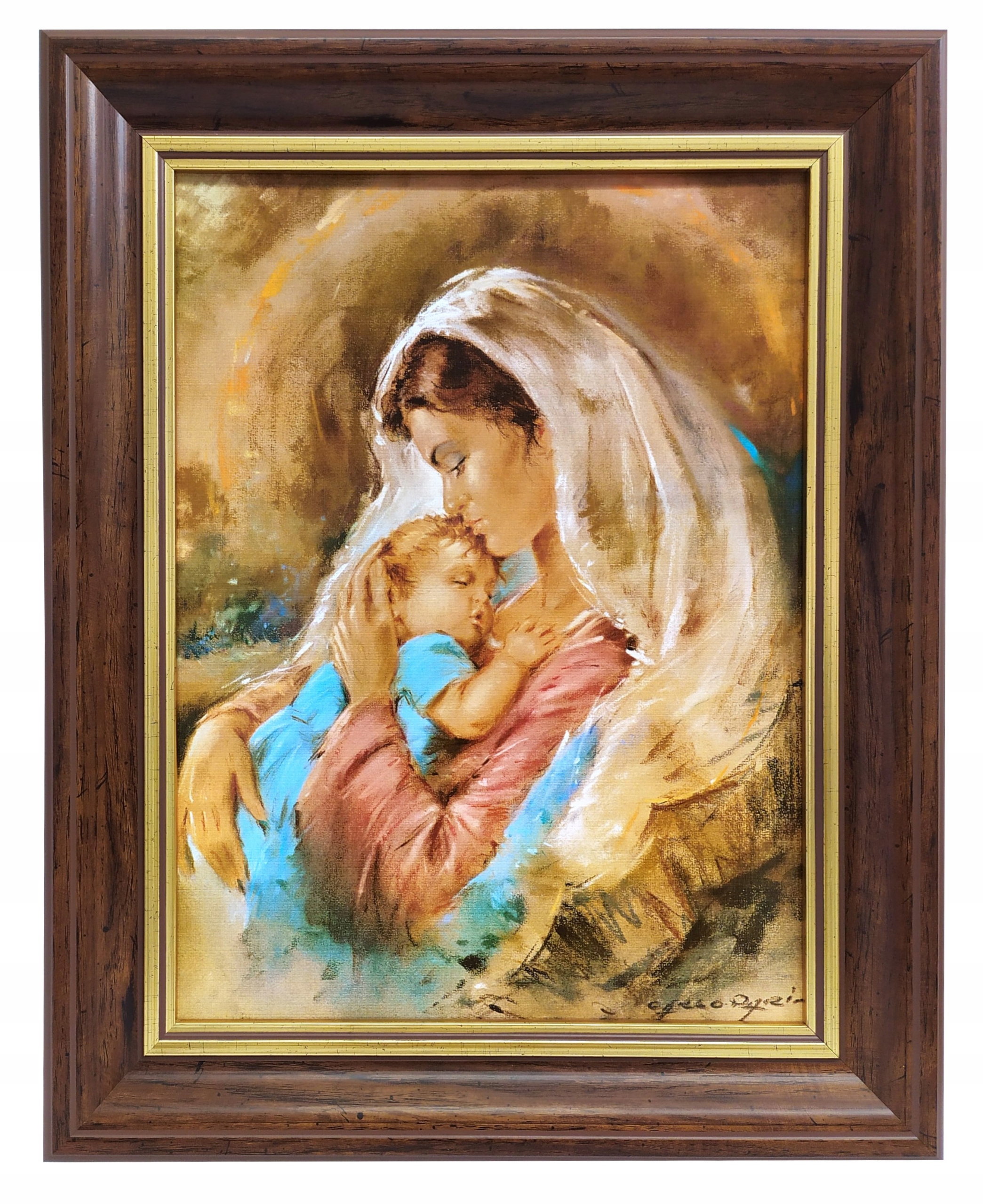 

Obraz Matka Karmiąca rama drewniana brązowa 40x50