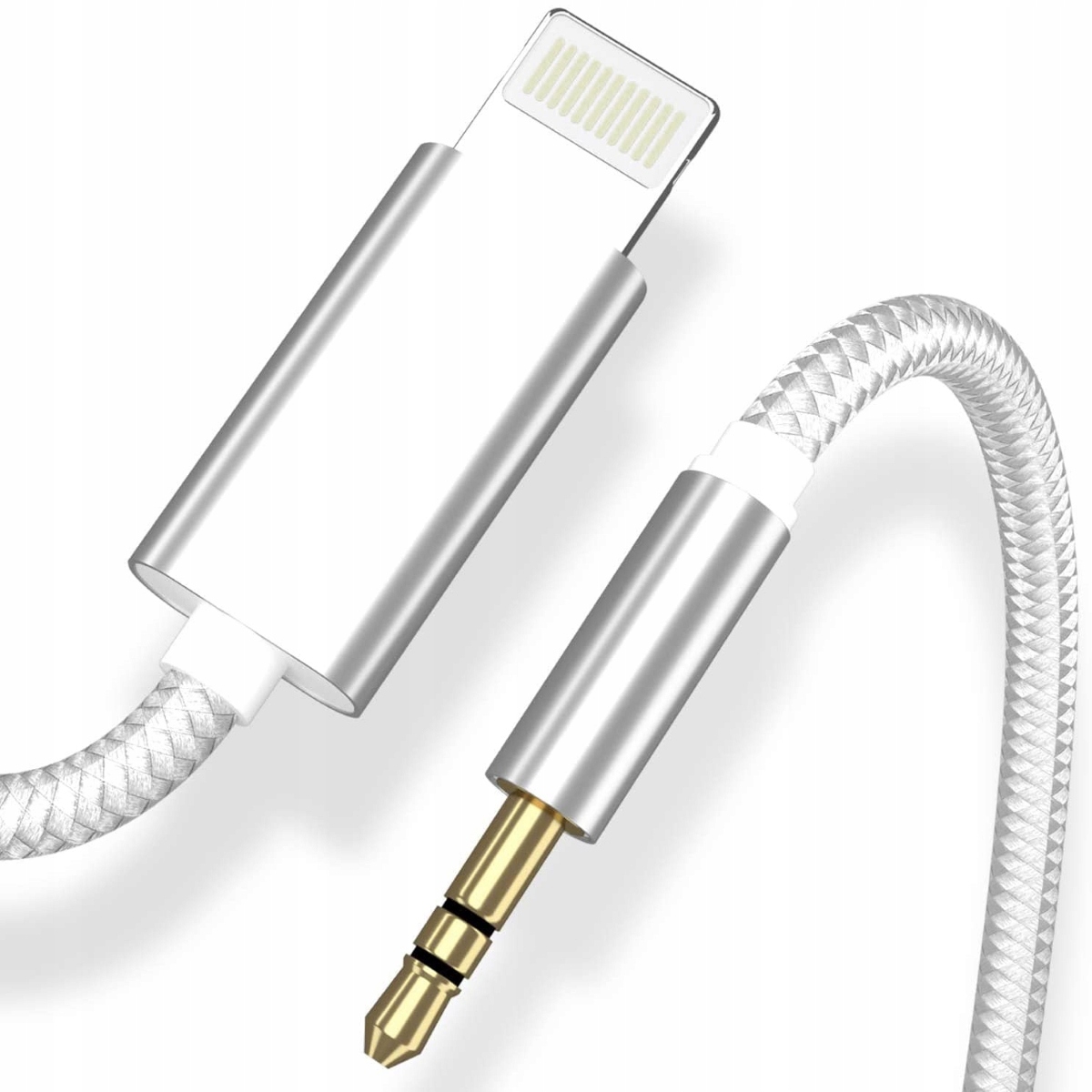 

Kabel Przejściówka Iphone do Aux Jack Audio Srebro