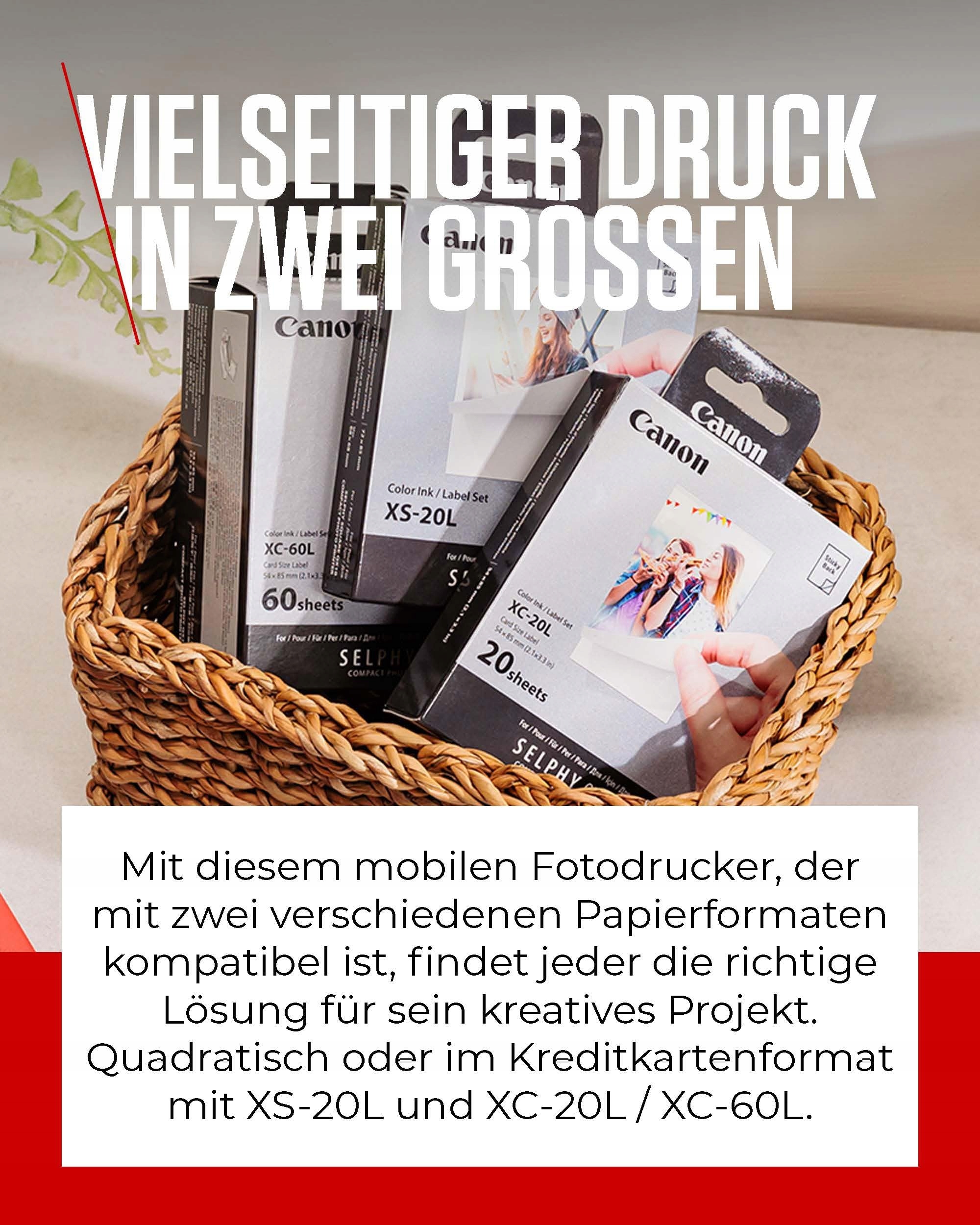 CANON SELPHY QX20 Mobilna Drukarka Zdjęć WLAN USB-C Biała — miniatura 5