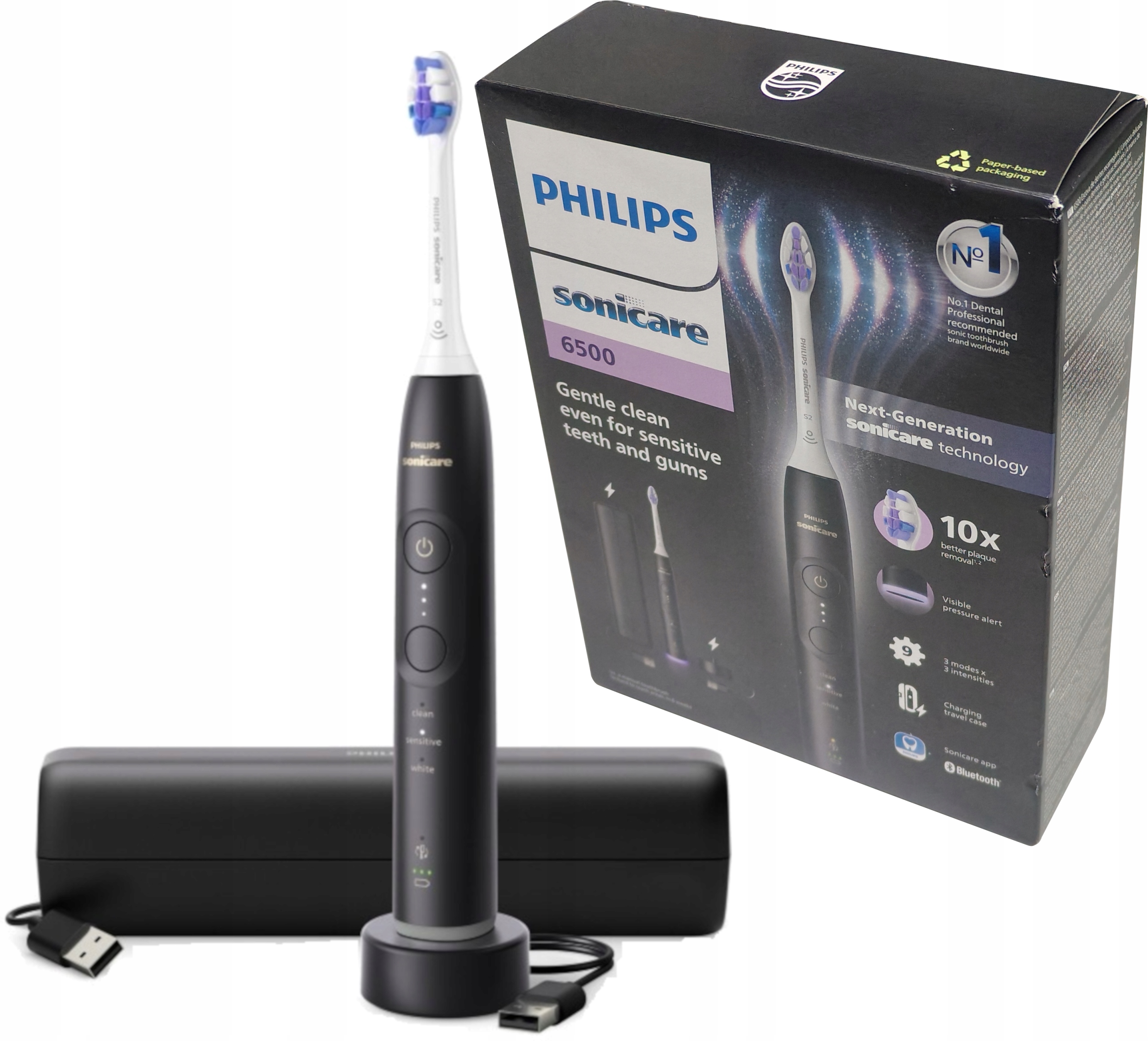 Szczoteczka Soniczna Philips Sonicare 6500 HX7411/02 Black Czarna