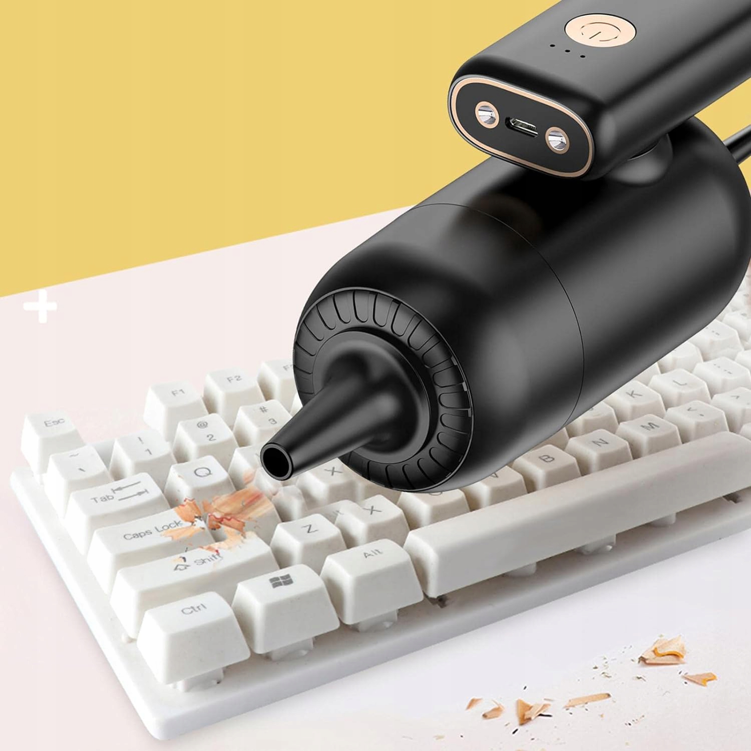 RĘCZNY ODKURZACZ SAMOCHODOWY BEZPRZEWODOWY DO AUTA DOMU 2w1 DMUCHAWA LED Producent inny