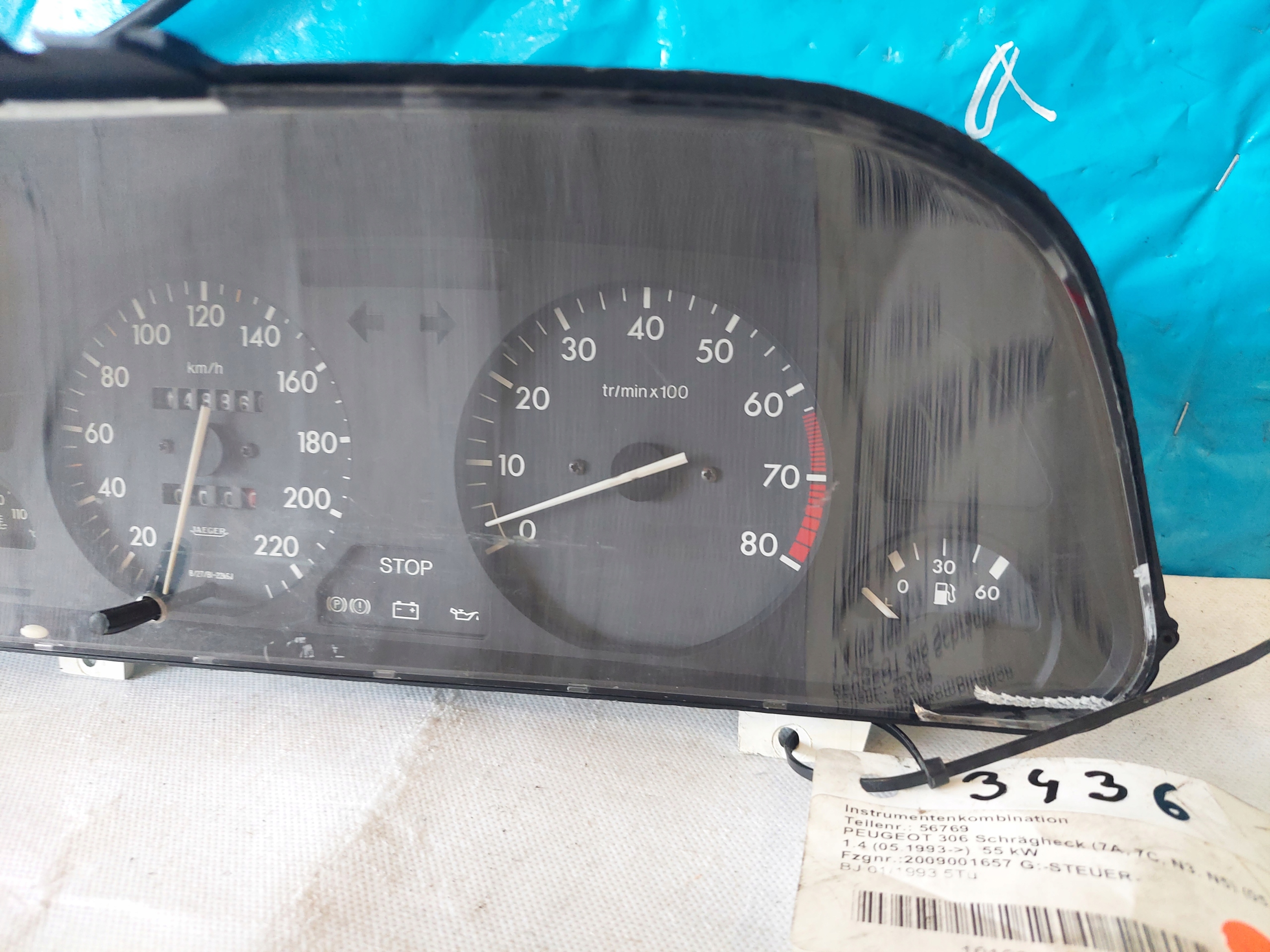 dials clock PEUGEOT 306 1.4 B 9610192480