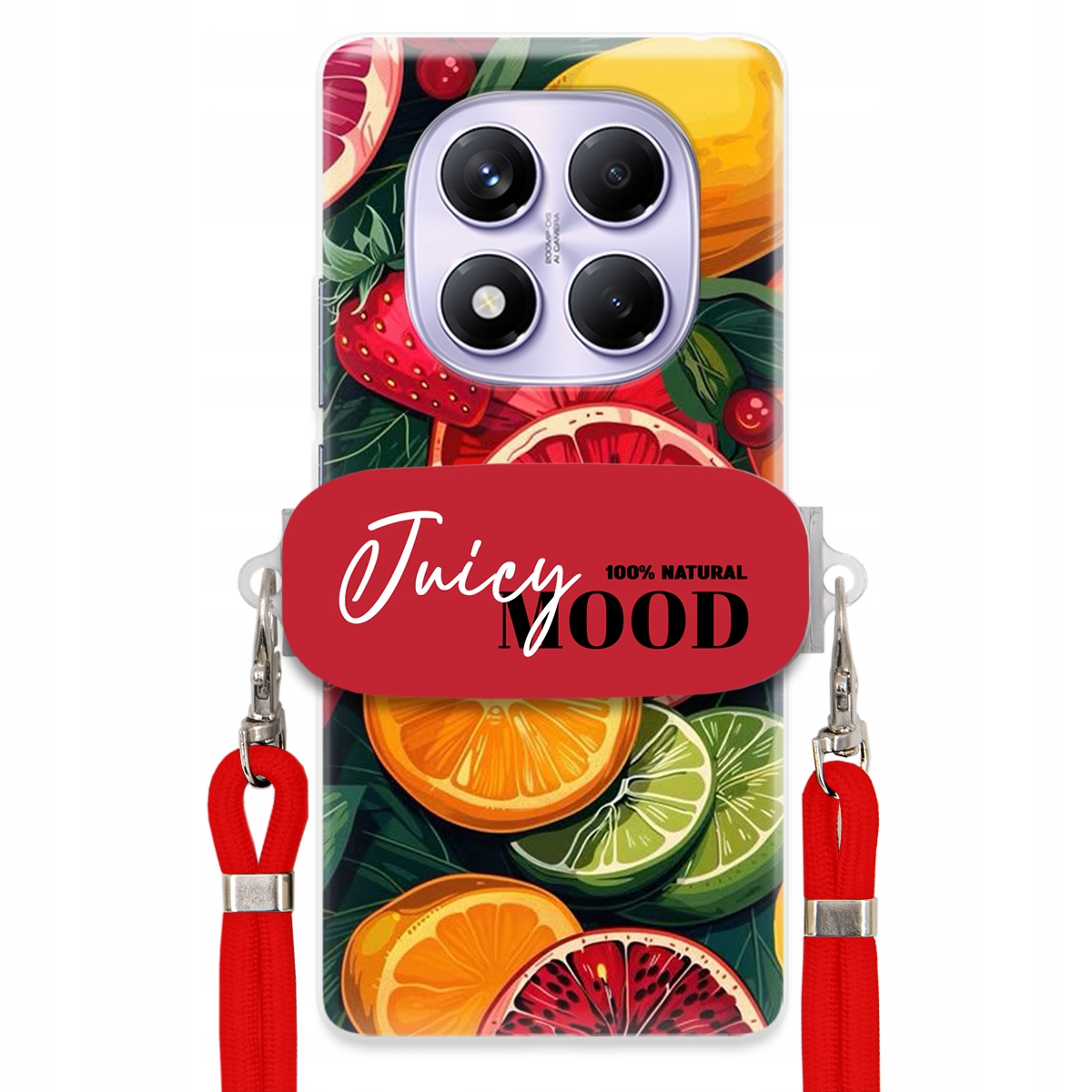 Puzdro pre Xiaomi Redmi Note 14 Pro Pl Červené vodítko držiak Juice Mood Módne