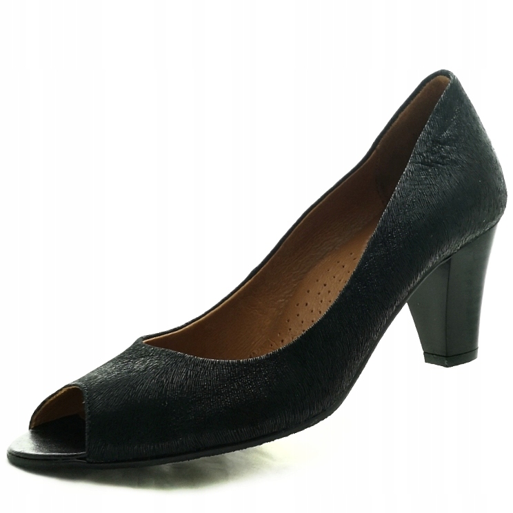 Elegantní černé kožené lodičky Pulso 630N