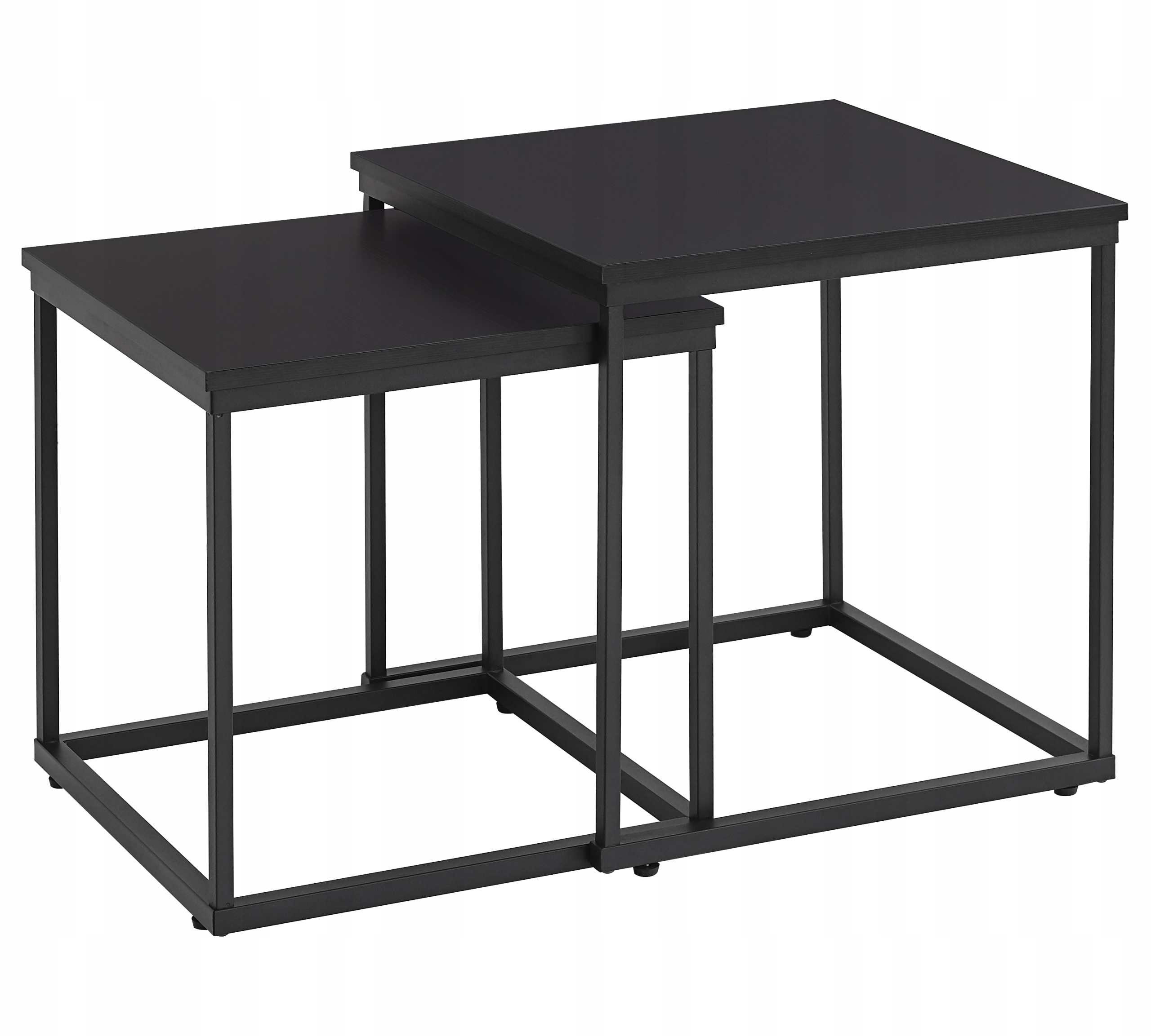 Konferenční Stolek Lavice Stůl Set Stolů 2v1 Loft Konferenční Stolky Dub Černý