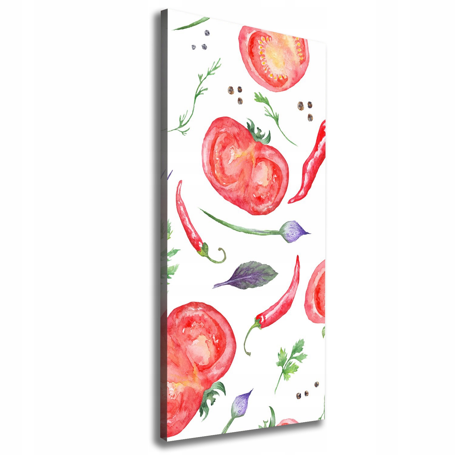 

Nowoczesny obraz canvas na ramie Warzywa 50x125 cm