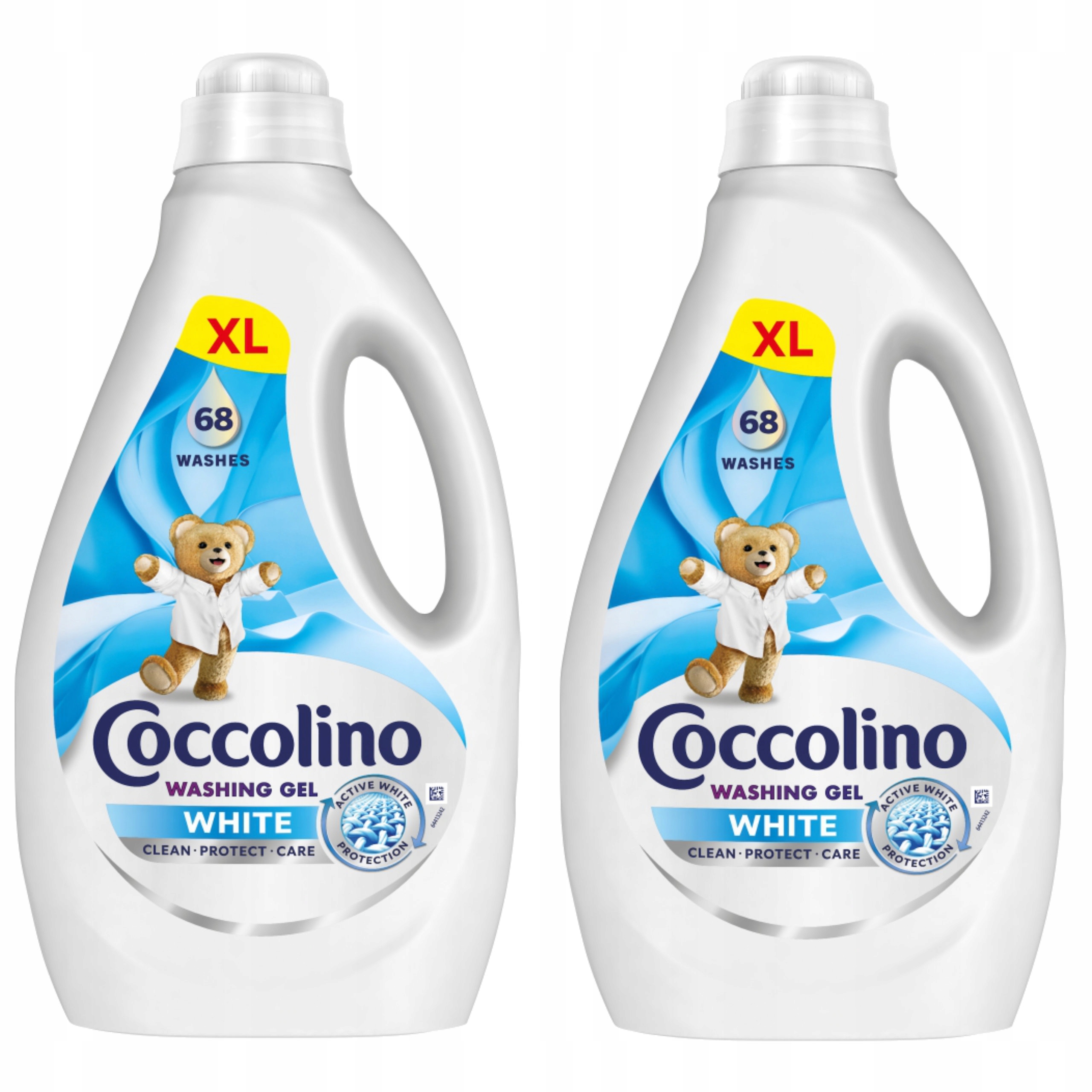 Levně Gel Na Praní Tekutý Na Praní Thanin Coccolino Care 128 Praní Bílý 2x2,72L