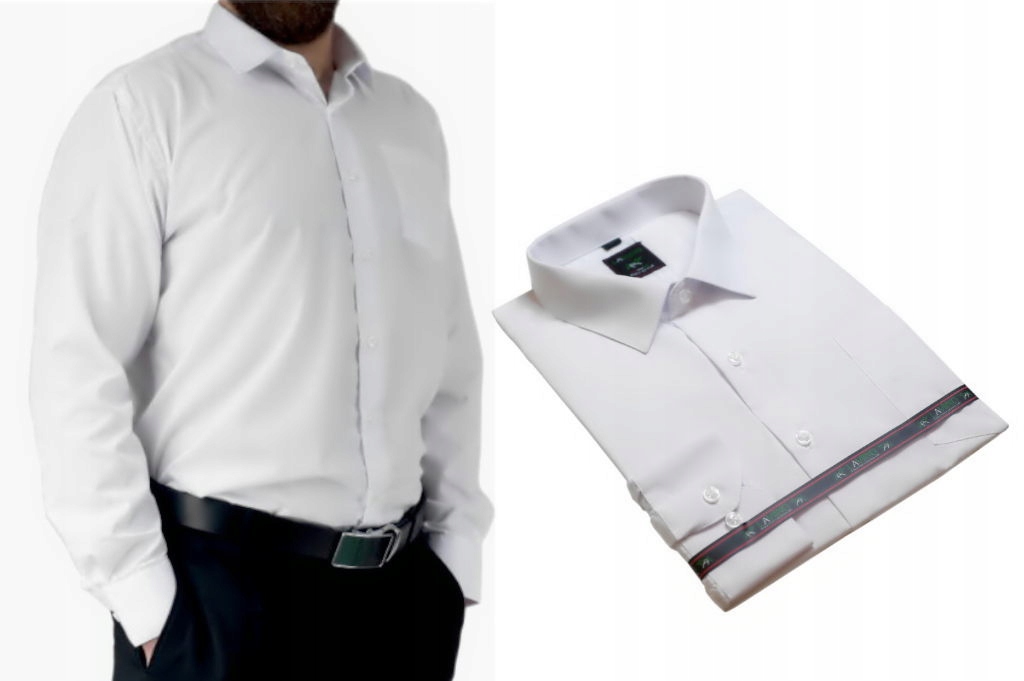 40/41 Elegancka koszula męska BIAŁA długi rekaw
