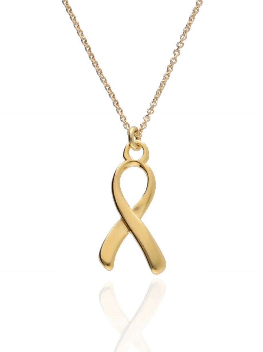 Náhrdelník řetízek se stuhou, symbol rak, stříbro, pozlacený, 60 cm