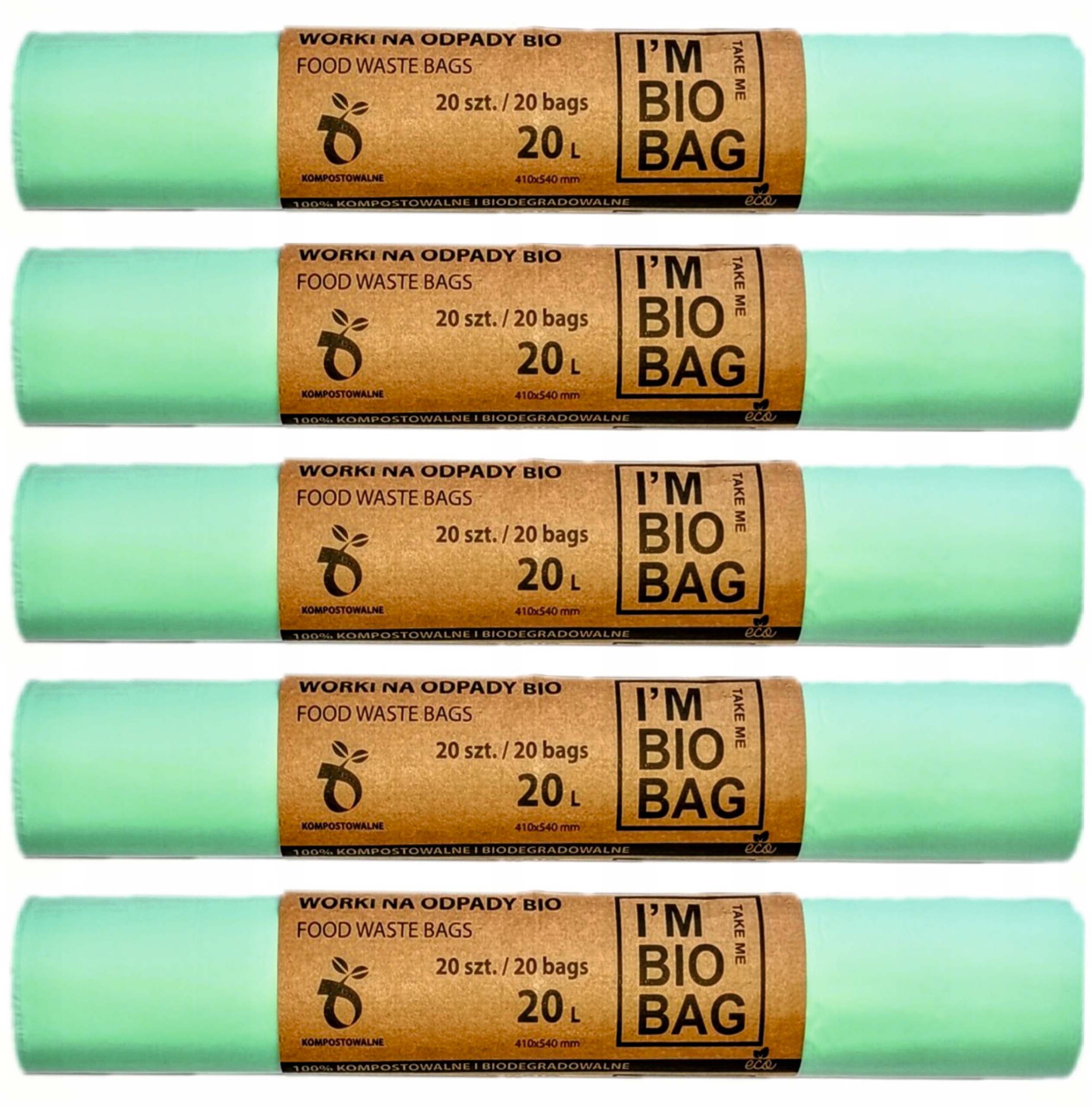 

Worki Biodegradowalne Kompostowalne 20L Bio 100szt