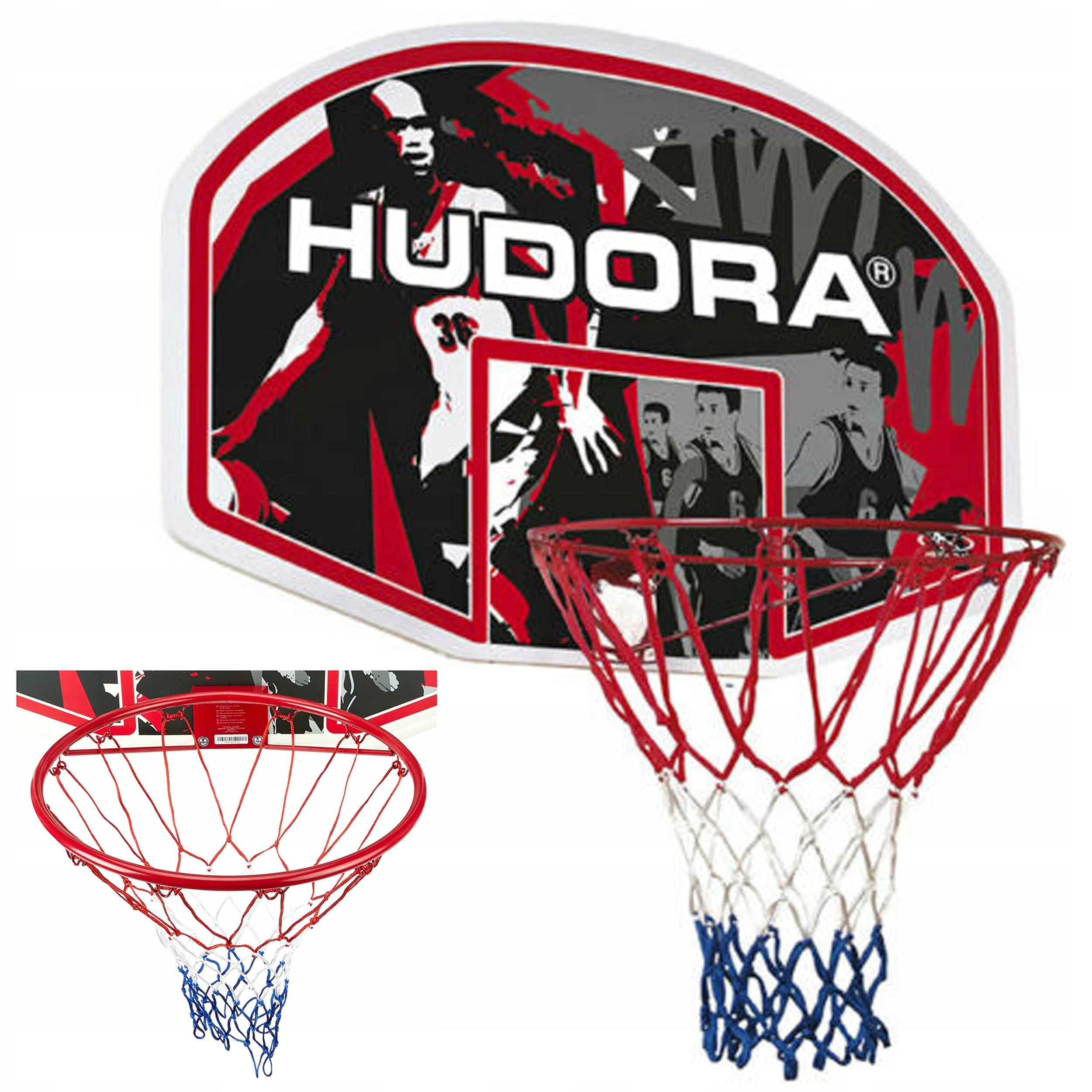 Hudora Chicago Kosz outdoor siatka obręcz tablica tworzywo 90x60cm