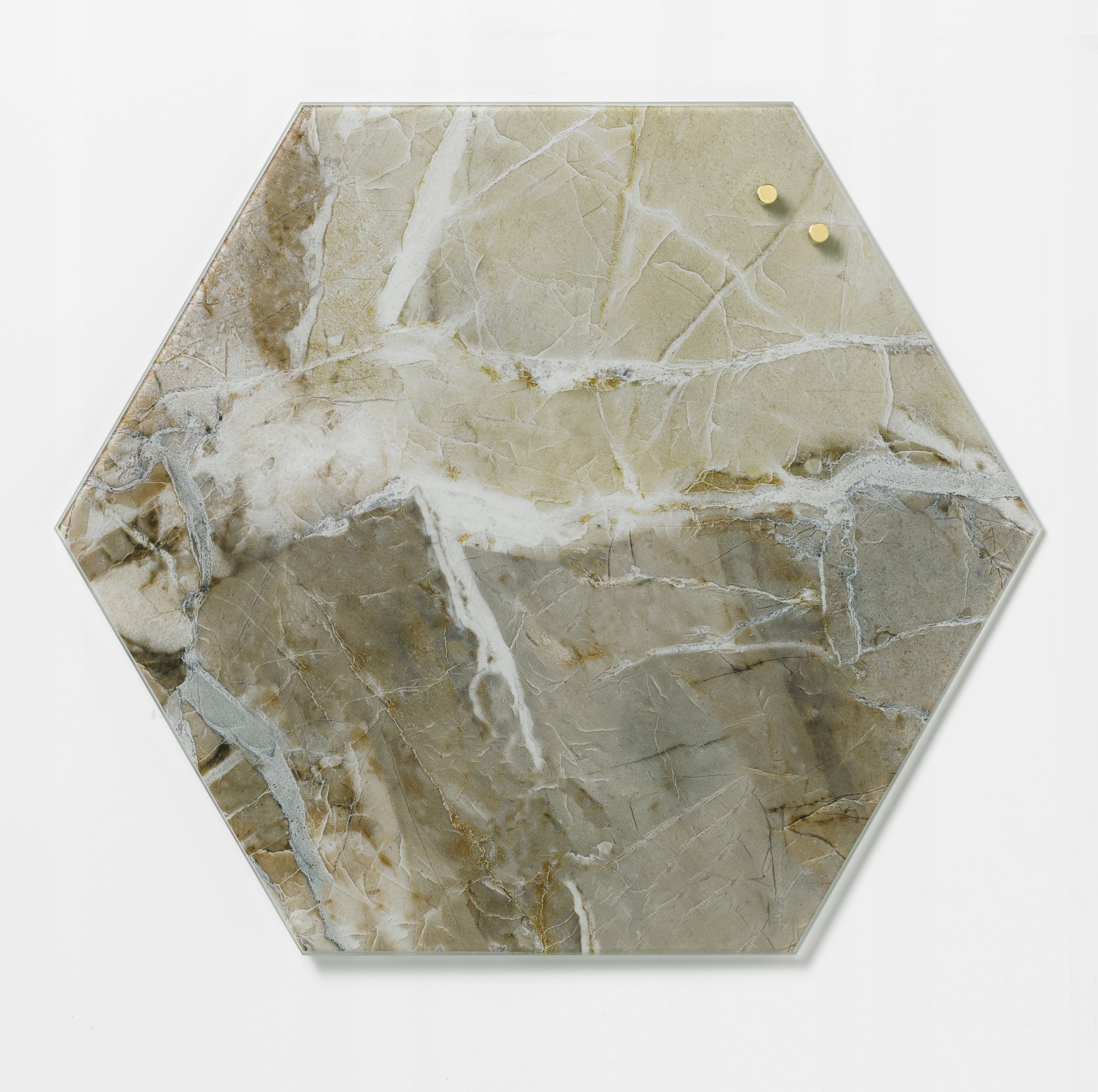 MARMUR BEŻ heksagonalna TABLICA MAGNETYCZNA 42x48