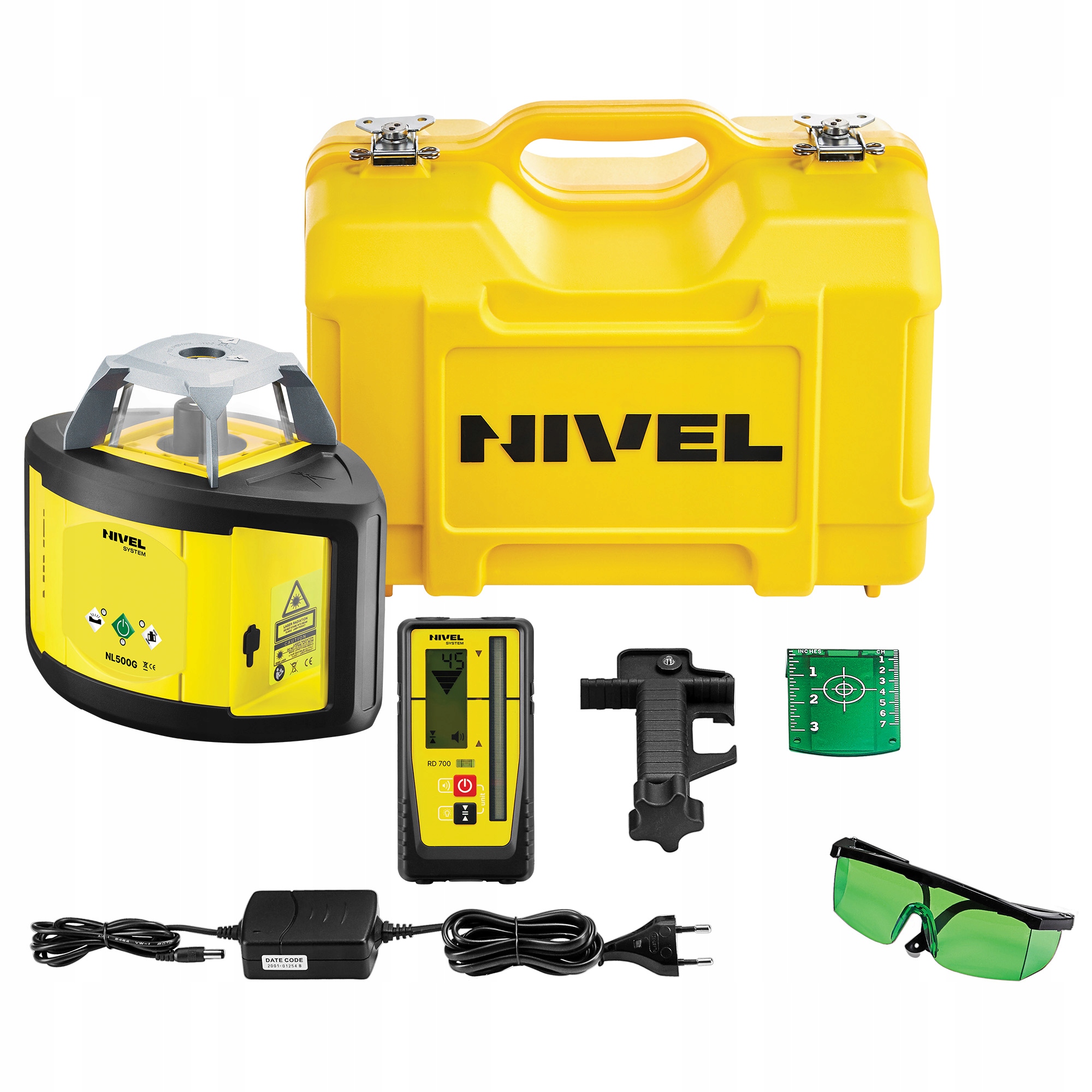 NIWELATOR LASEROWY NIVEL NL500G DIGITAL SJJ32 ŁATA Zakres samopoziomowania 5 +/-°