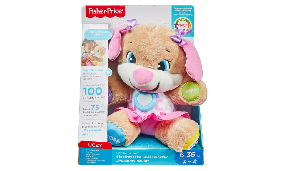 Maskotka FISHER PRICE Ucz się i śmiej! FPP63 Wysokość produktu 28 cm