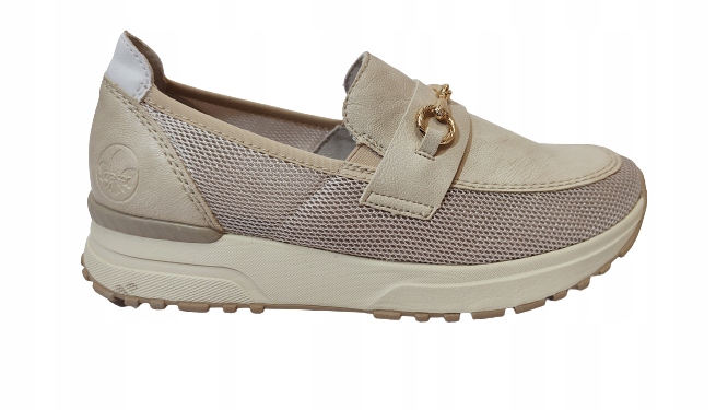 ażurowe mokasyny RIEKER N7455-60 BEŻOWE r38 Marka Rieker