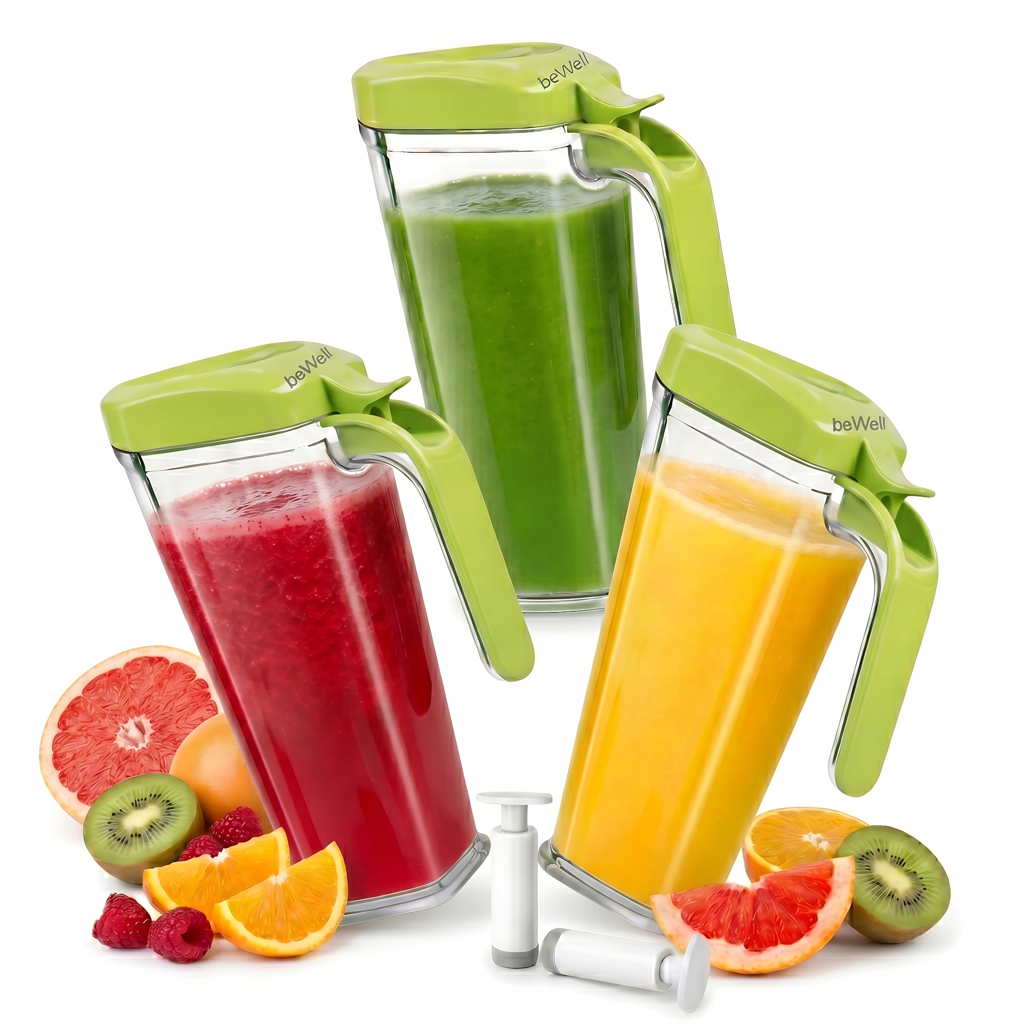 Hermetická vakuová nádoba s víkem 3x1000 ml na potraviny beWell Pumpička