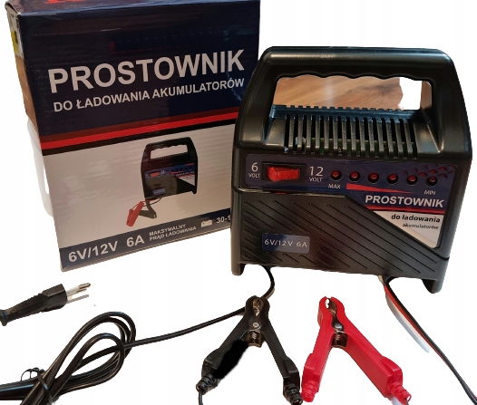 PROSTOWNIK DO AKUMULATORA 6V 12V 6A LEDOWY MOCNY Marka Sena