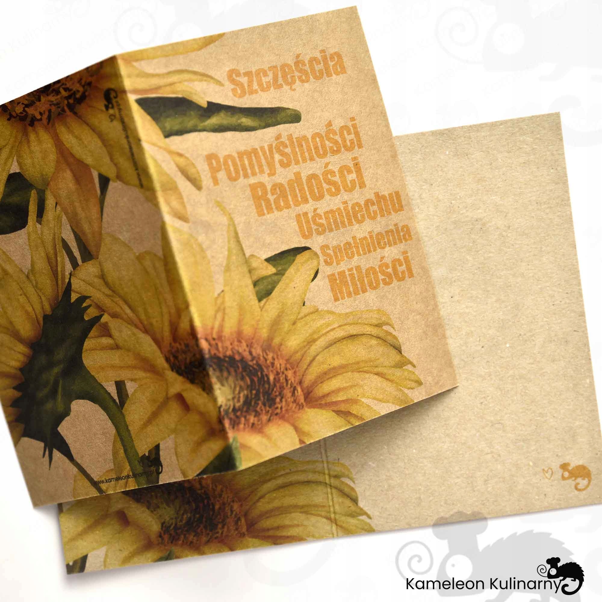 BILECIK karnet ŻYCZENIA SZCZĘŚCIA RADOŚCI 2szt EKO Marka inna