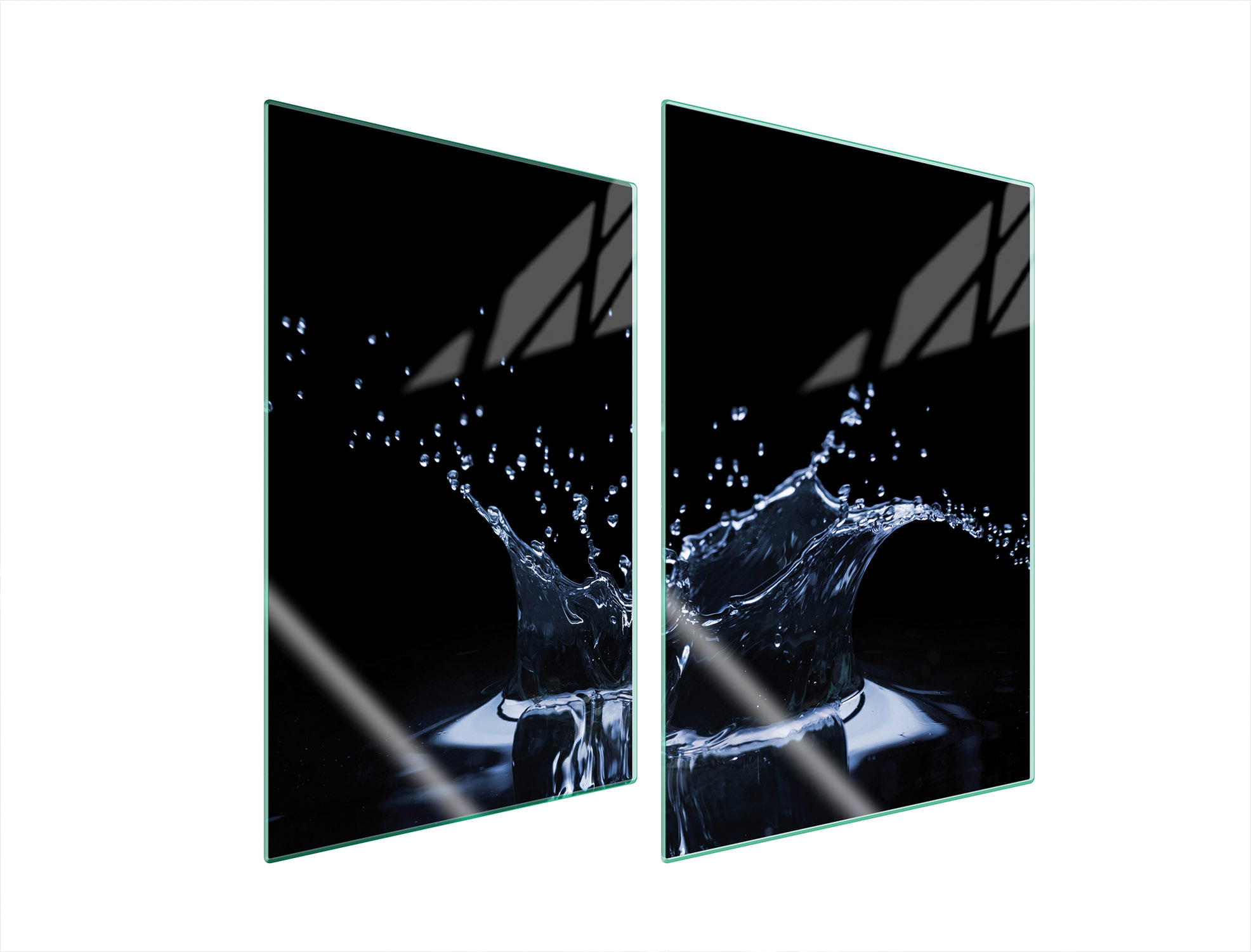 Skleněná Ochranná Deska Do Kuchyně 2x35x52 Voda Tvrzené Sklo