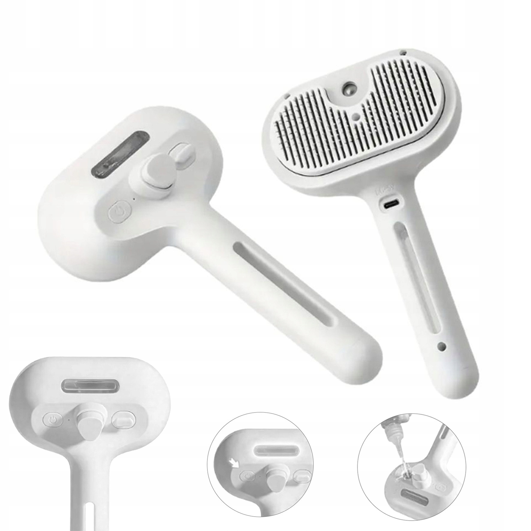 Levně Profesionální Parní Kartáč Pro Zdravou Srst Koček A Psů