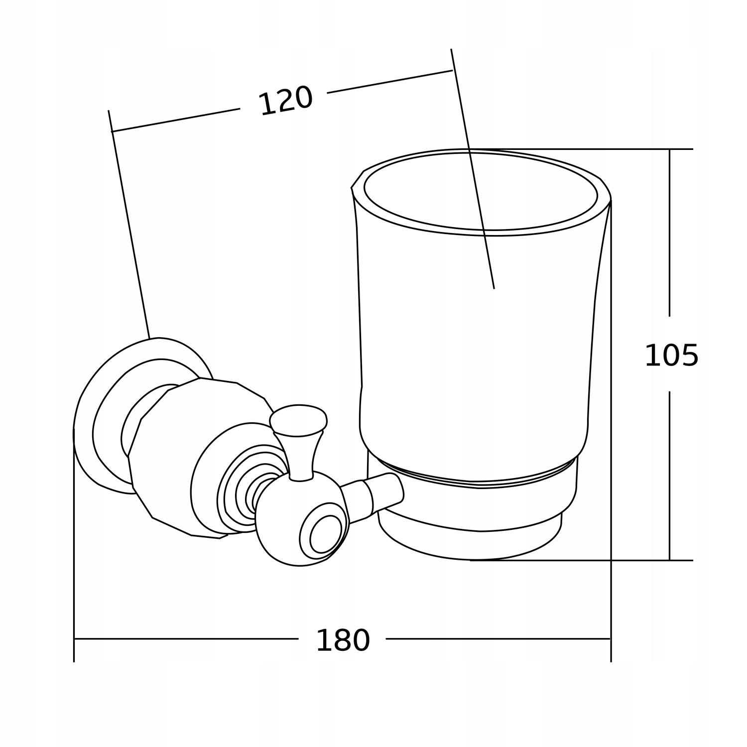 MEXEN ESTELA WISZĄCY KUBEK NA SZCZOTECZKI ROSE Linia Estela