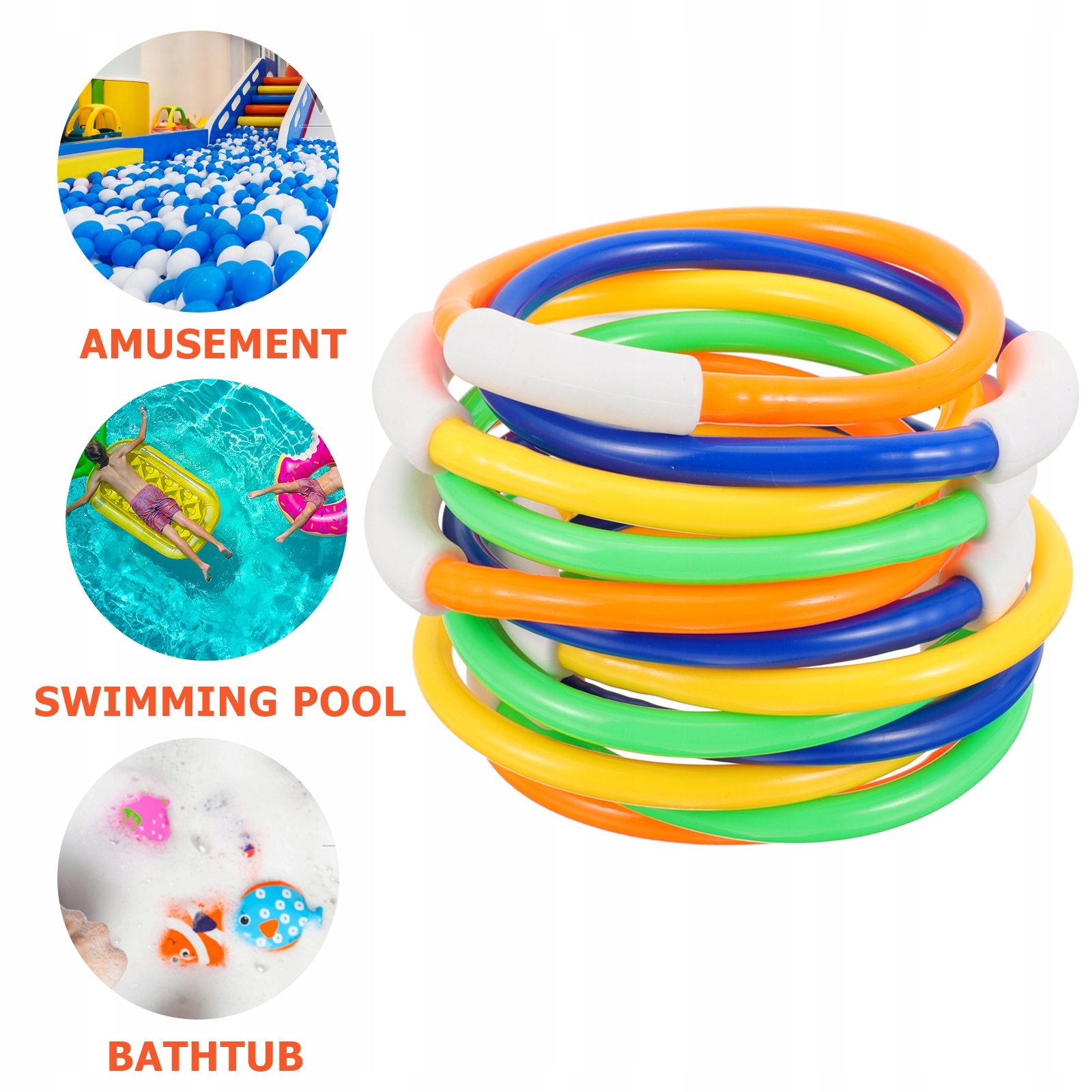 KIDS WATER TOY FOR POOL SWIMMING RING RINGS Wiek dziecka 18 lat +