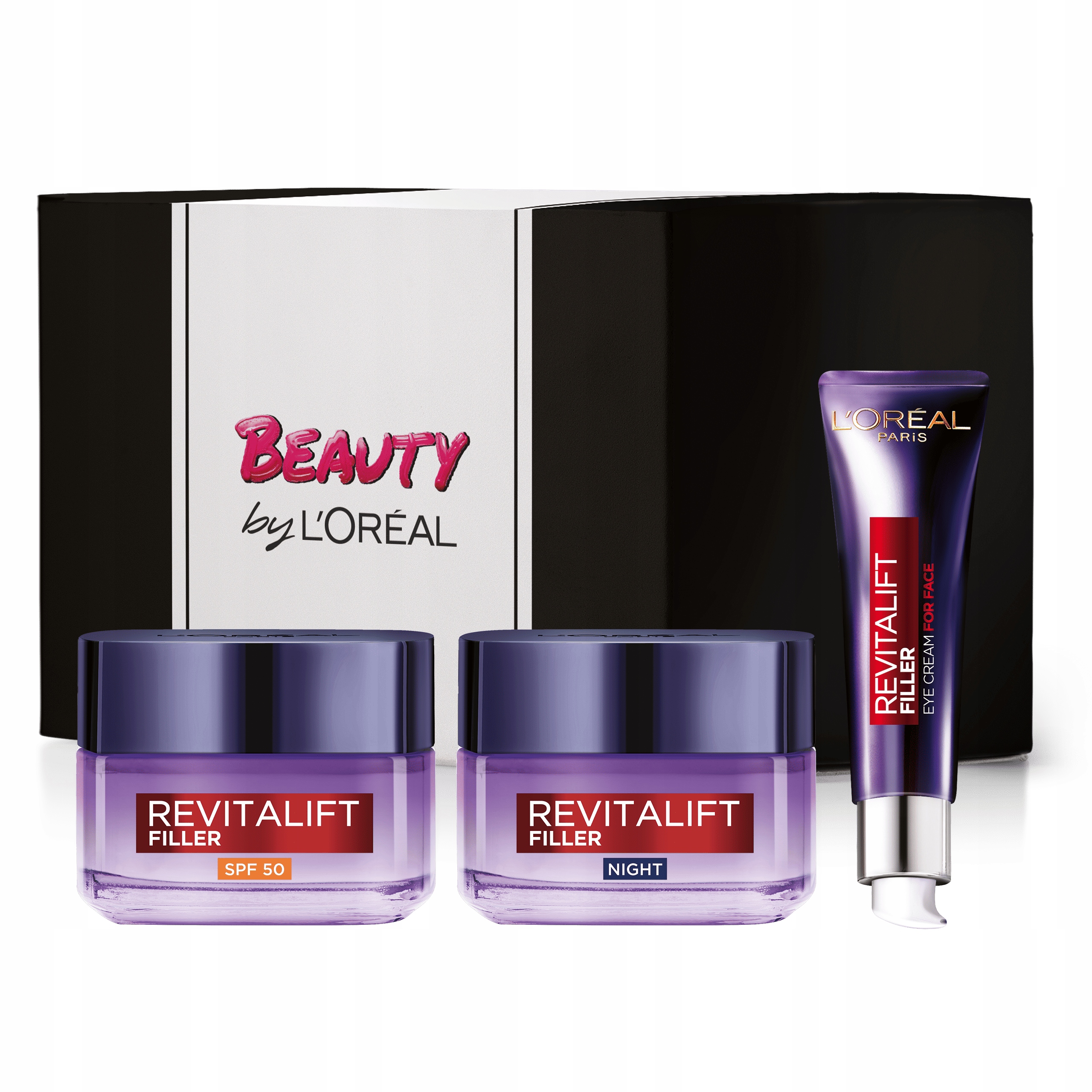 Zestaw L'Oréal Revitalift Filler Krem na Dzień i Noc Krem pod Oczy