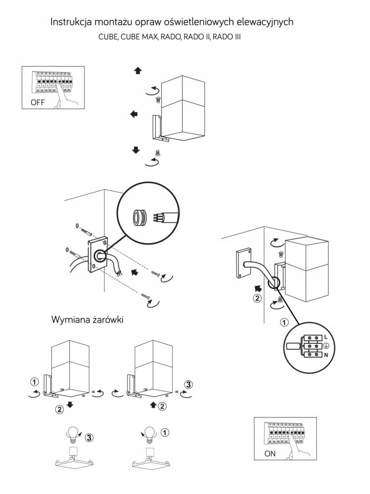 Kinkiet zewnętrzny RADO III K DG Suma Marka Su-ma