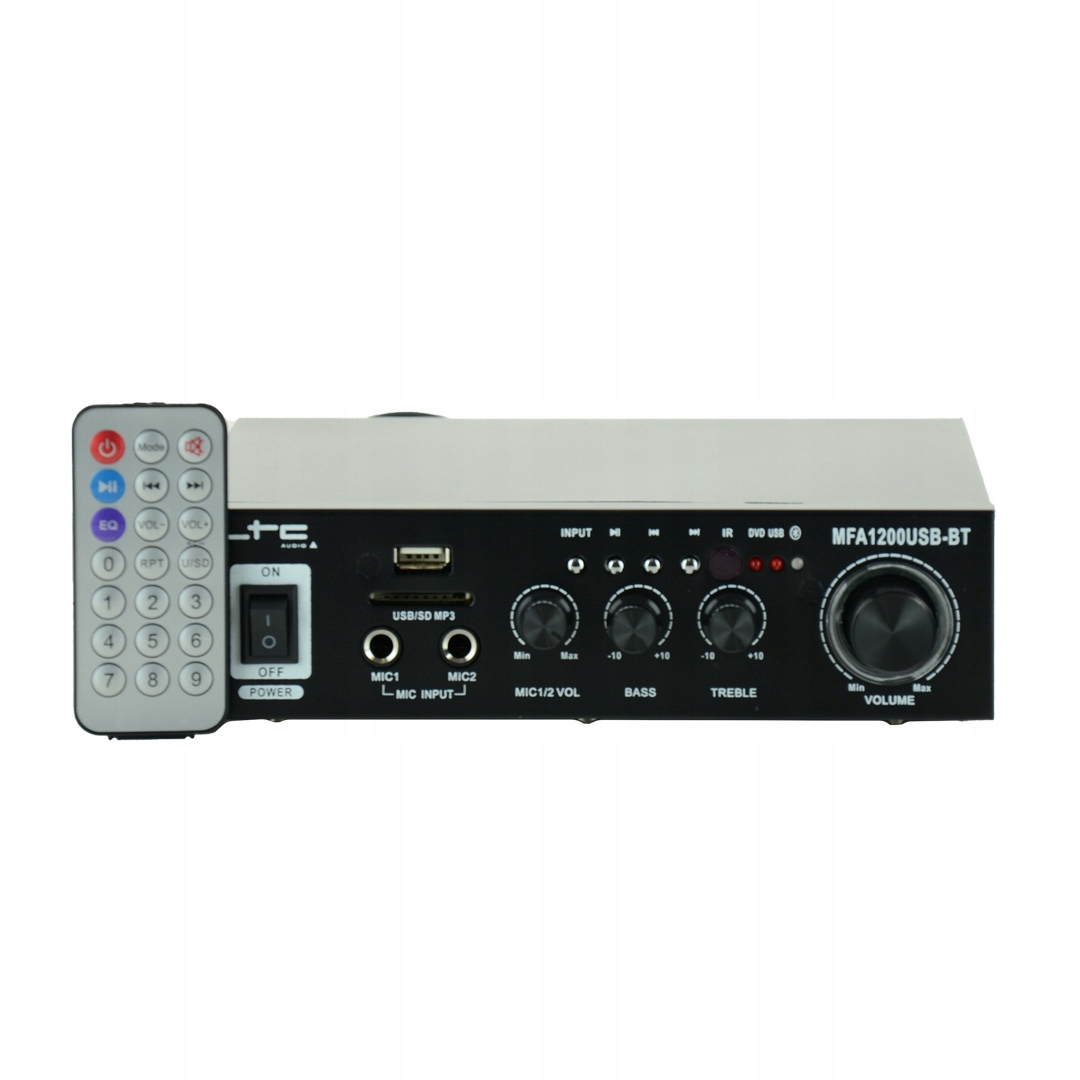 Wzmacniacz stereo 2x 50W KARAOKE USB BT Kod producenta MFA1200USB-BT-BL