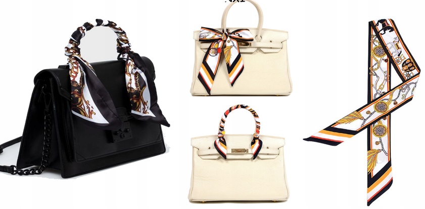 KOSZYK PLECIONA TOREBKA na RAMIĘ DO RĘKI + APASZKA Wysokość 29 cm